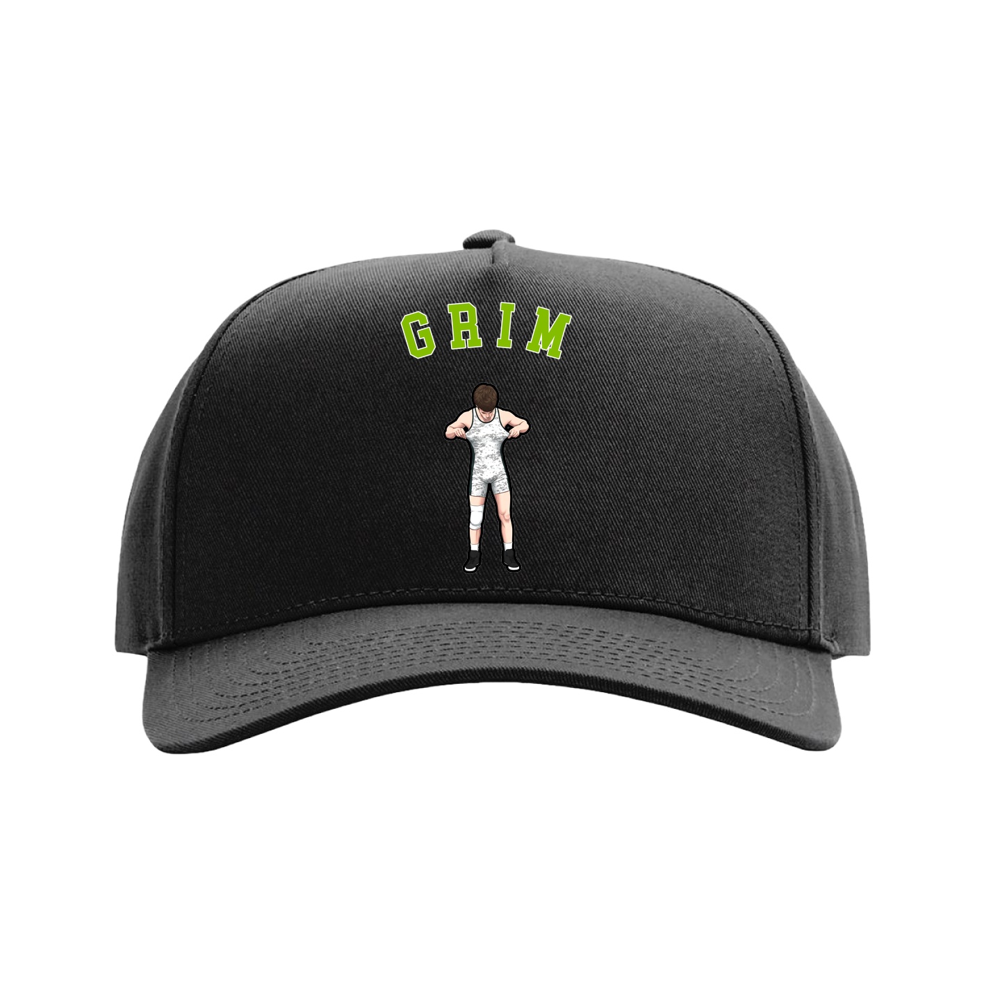 Full Fabric Five-Panel Champ Cap — Shirsey Arch in Black