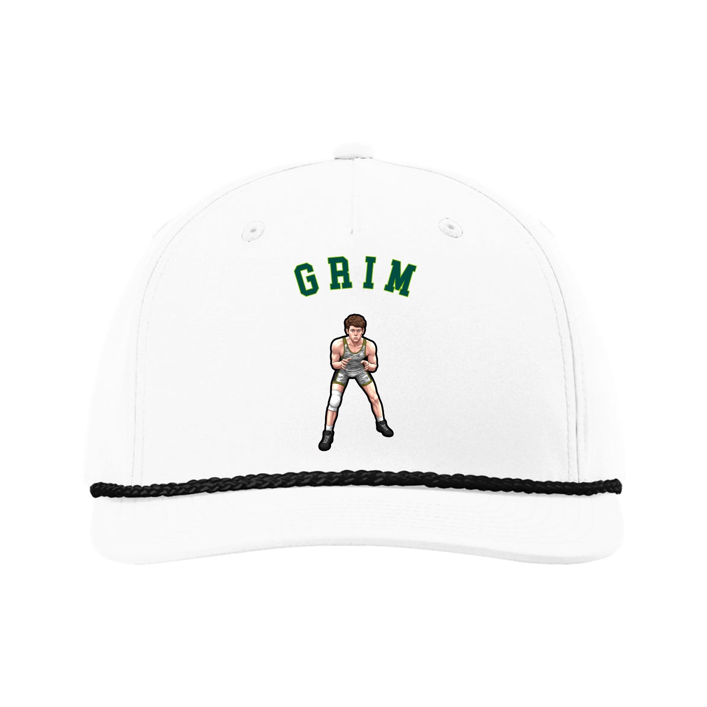 Five-Panel Classic Rope Cap — Shirsey Arch in White