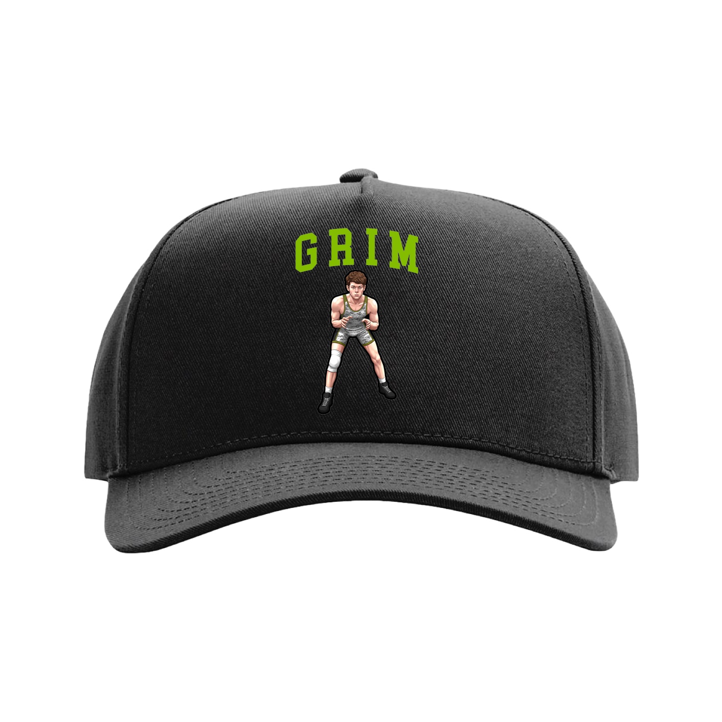 Full Fabric Five-Panel Champ Cap — Shirsey in Black