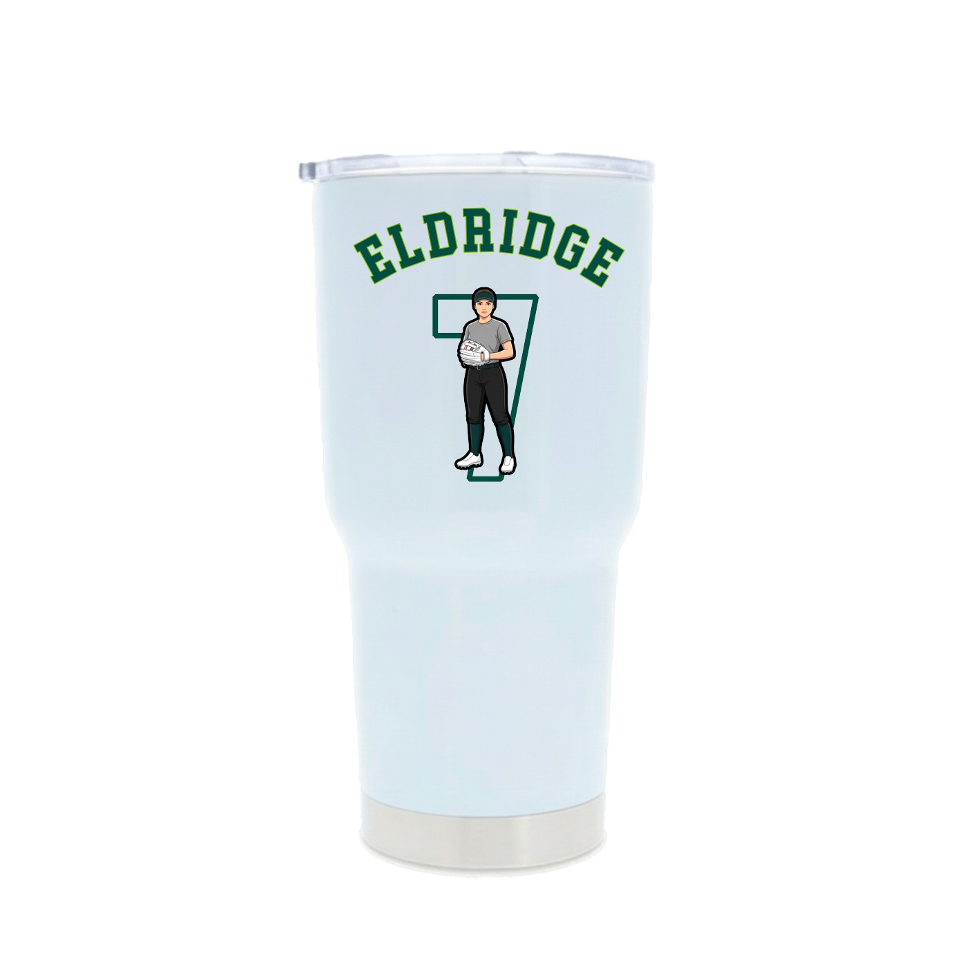 30oz Stainless Steel Tumbler — Shirsey Arch in White