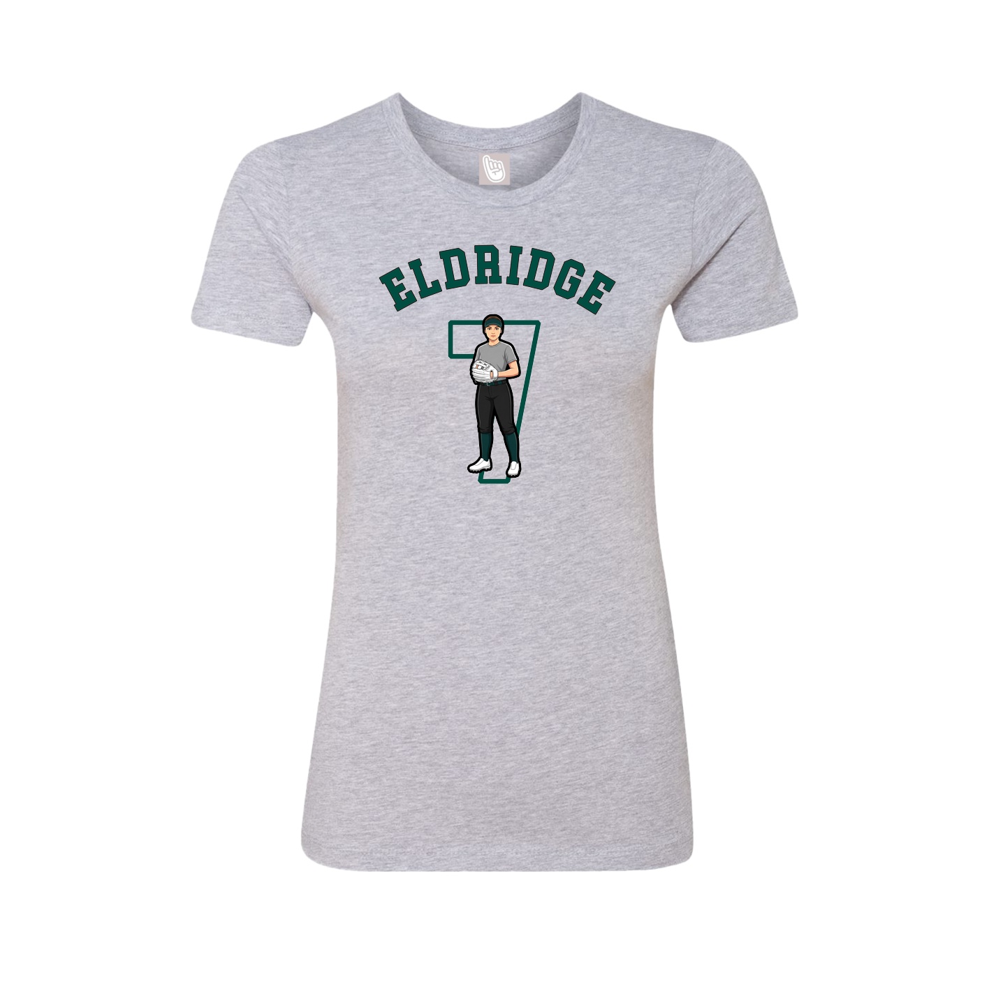 Fitted Women's Tee — Shirsey Arch in Grey