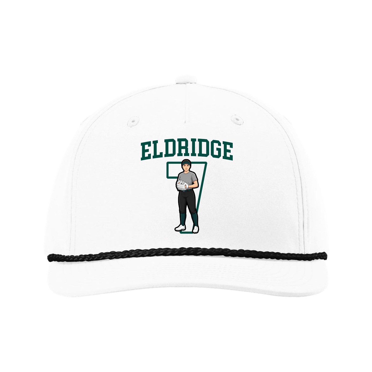 Five-Panel Classic Rope Cap — Shirsey in White