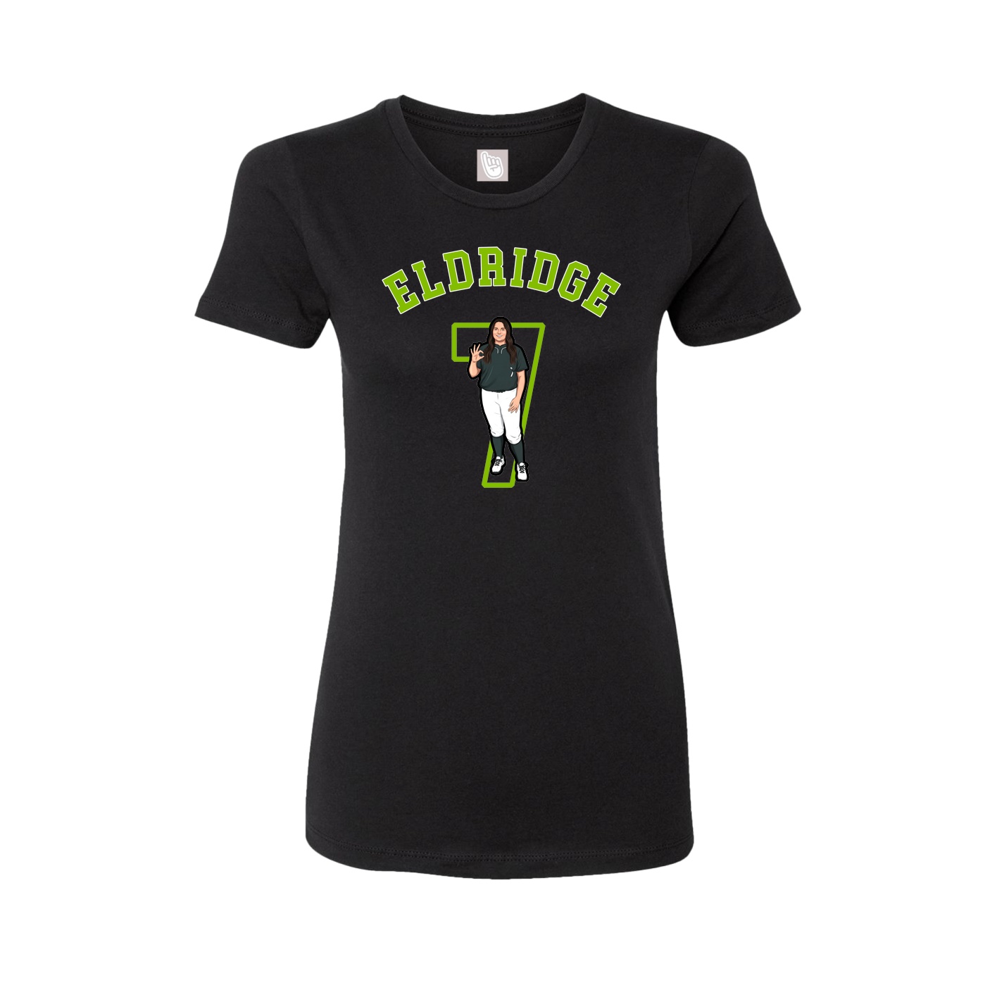 Fitted Women's Tee — Shirsey Arch in Black