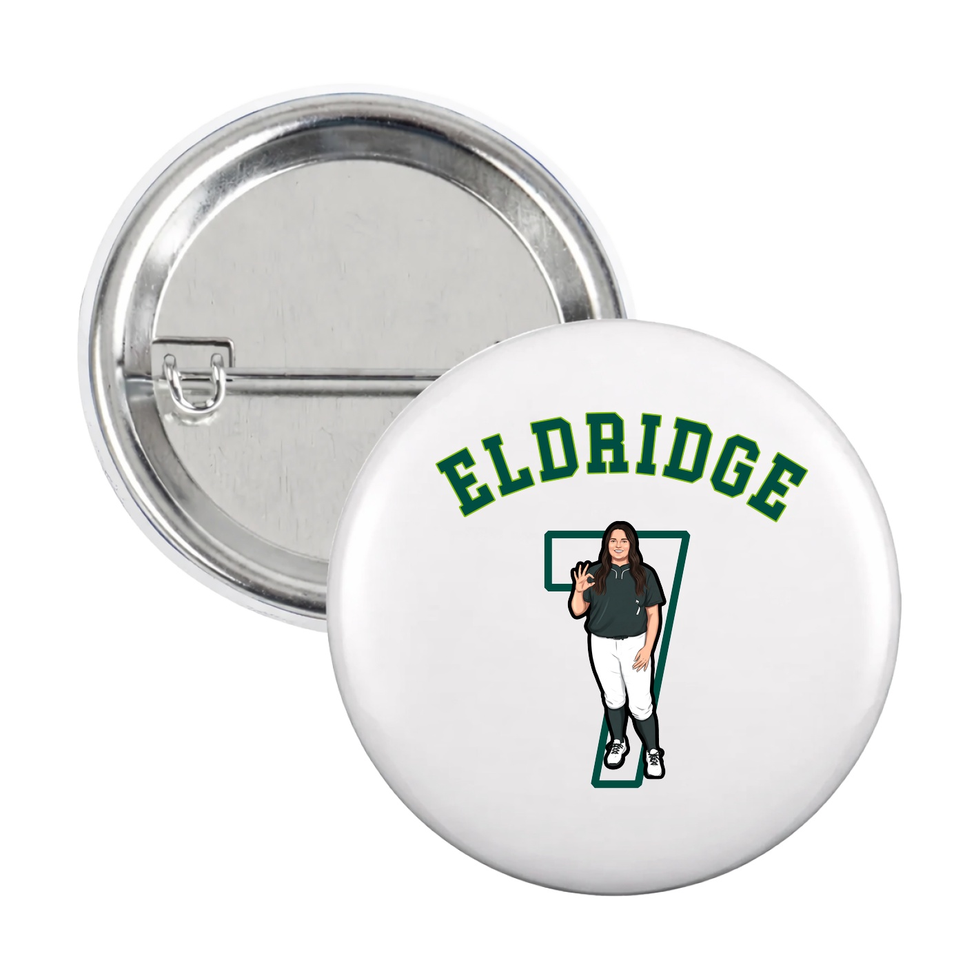 Game Day Button — Shirsey Arch in White