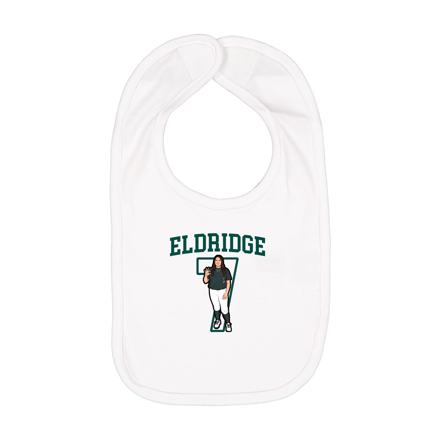 Infant Bib — Shirsey in White