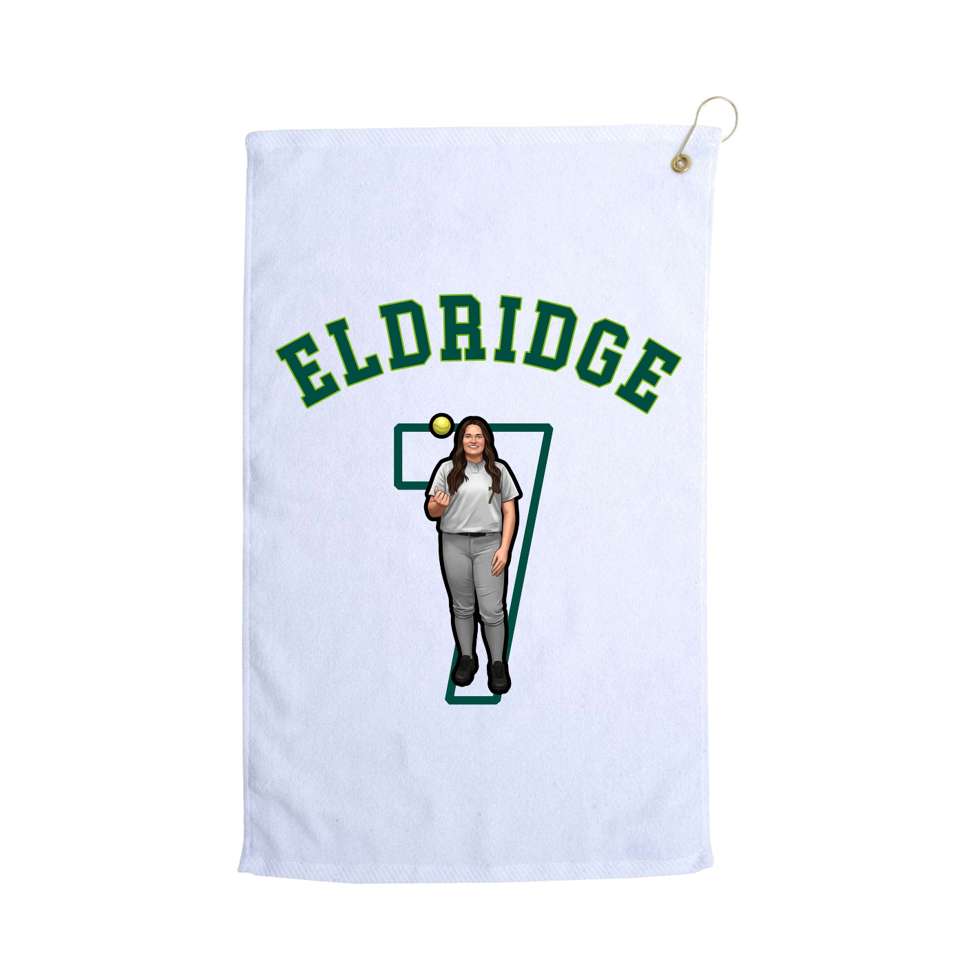 Golf Towel — Shirsey Arch in White