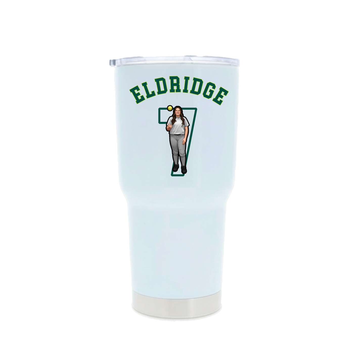 30oz Stainless Steel Tumbler — Shirsey Arch in White