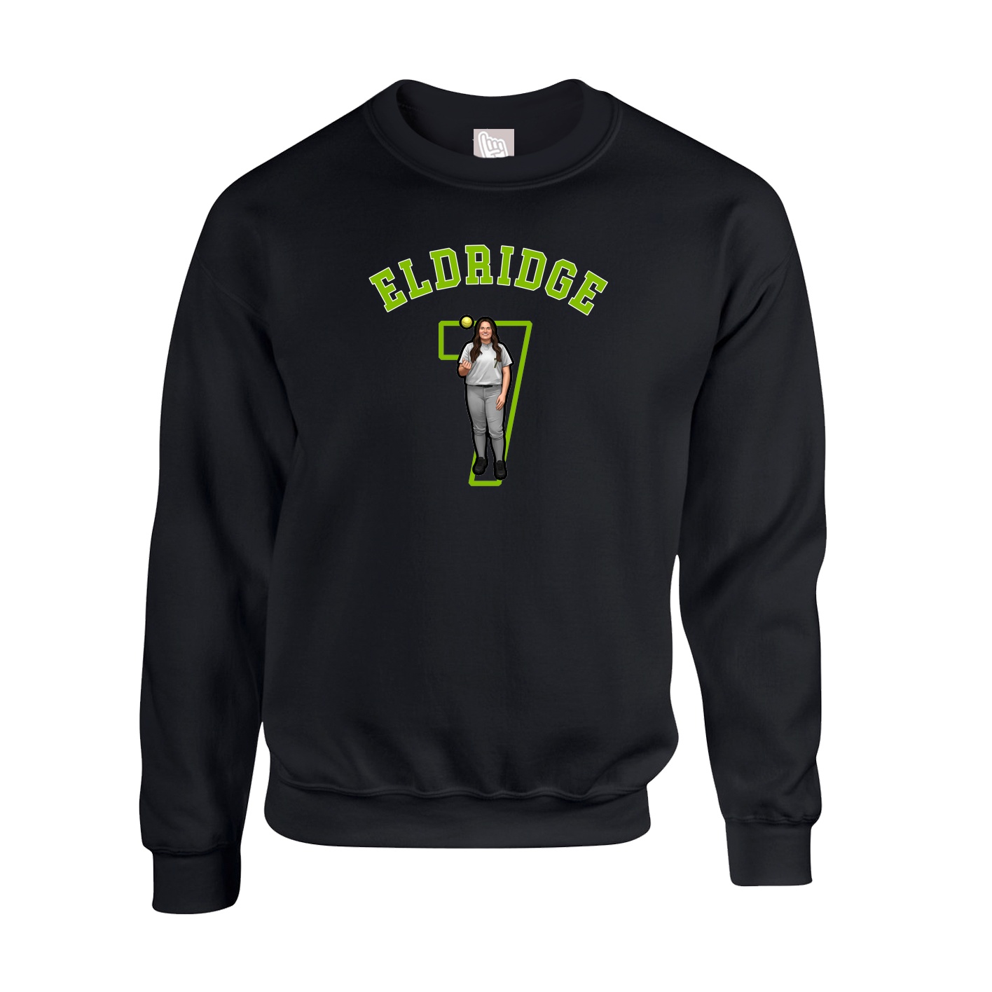 Fleece Crew — Shirsey Arch in Black