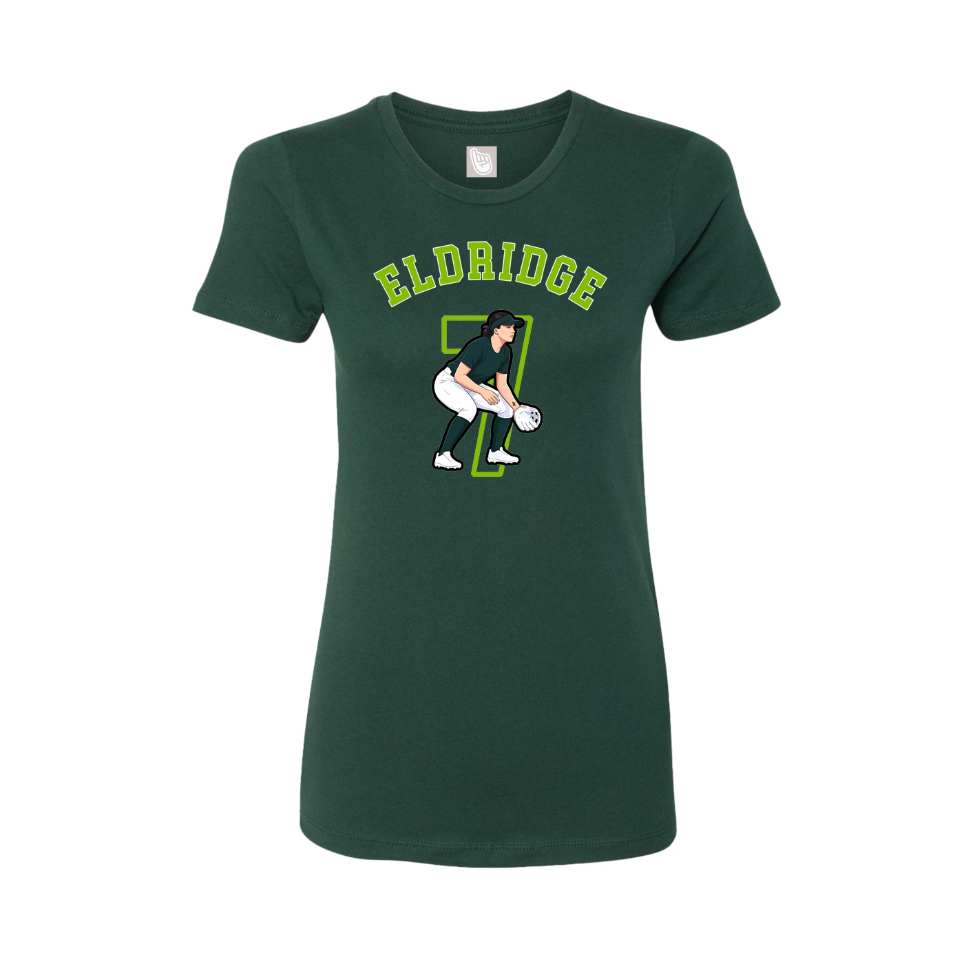 Fitted Women's Tee — Shirsey Arch in Green