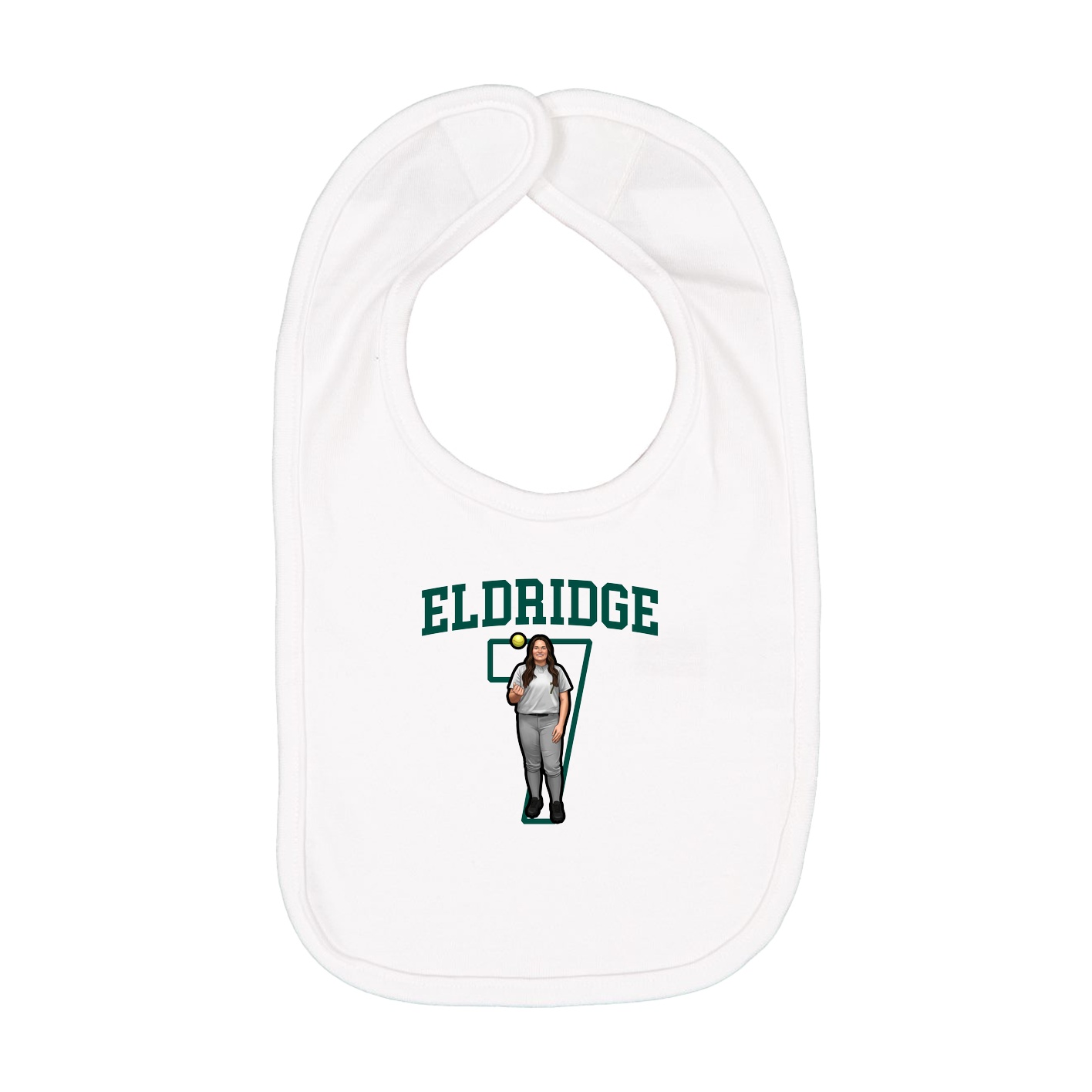 Infant Bib — Shirsey in White