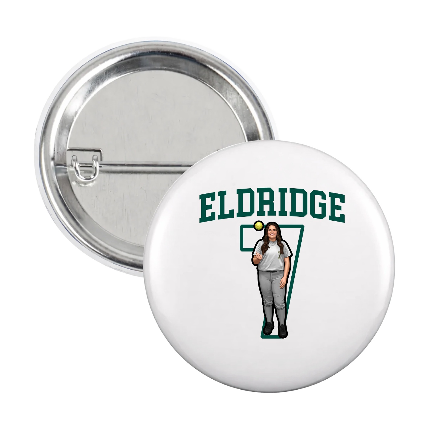 Game Day Button — Shirsey in White