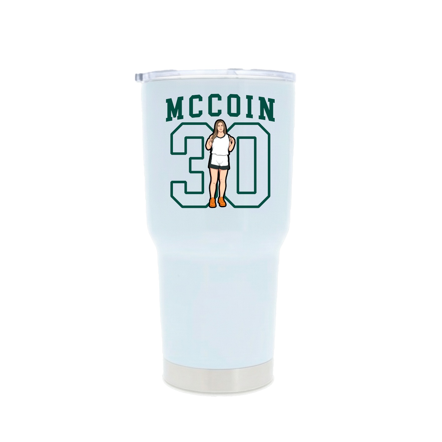 30oz Stainless Steel Tumbler — Shirsey in White