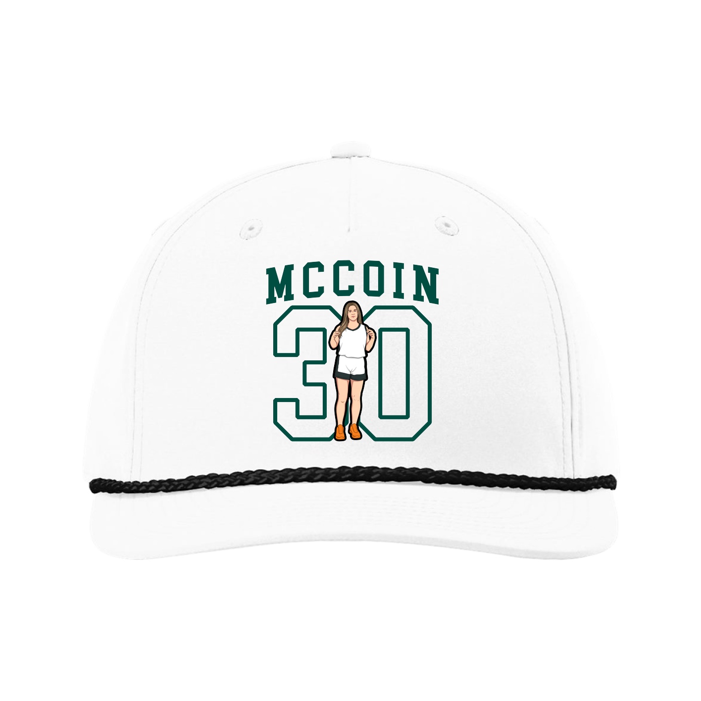 Five-Panel Classic Rope Cap — Shirsey in White