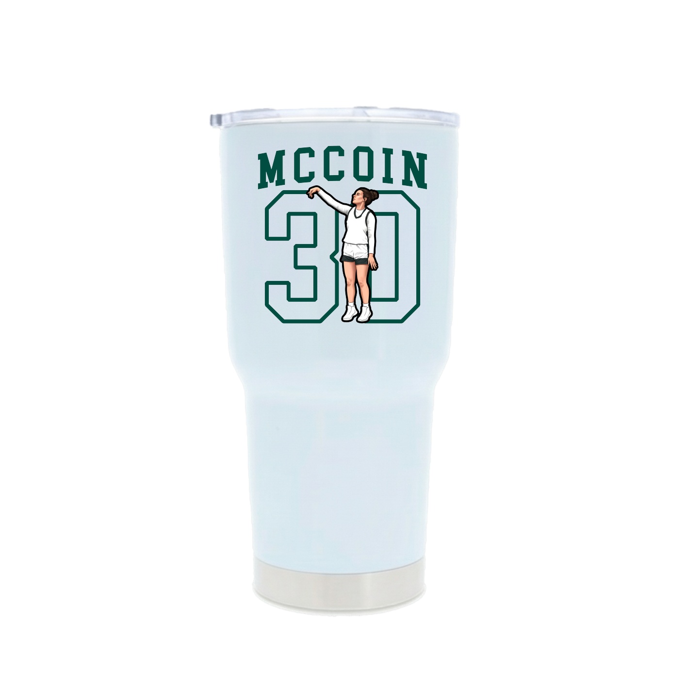 30oz Stainless Steel Tumbler — Shirsey in White