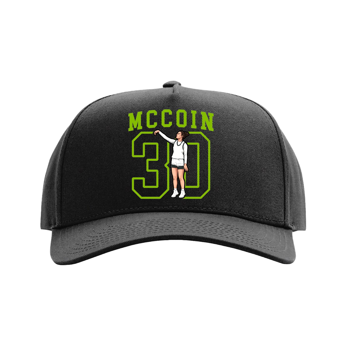 Full Fabric Five-Panel Champ Cap — Shirsey in Black