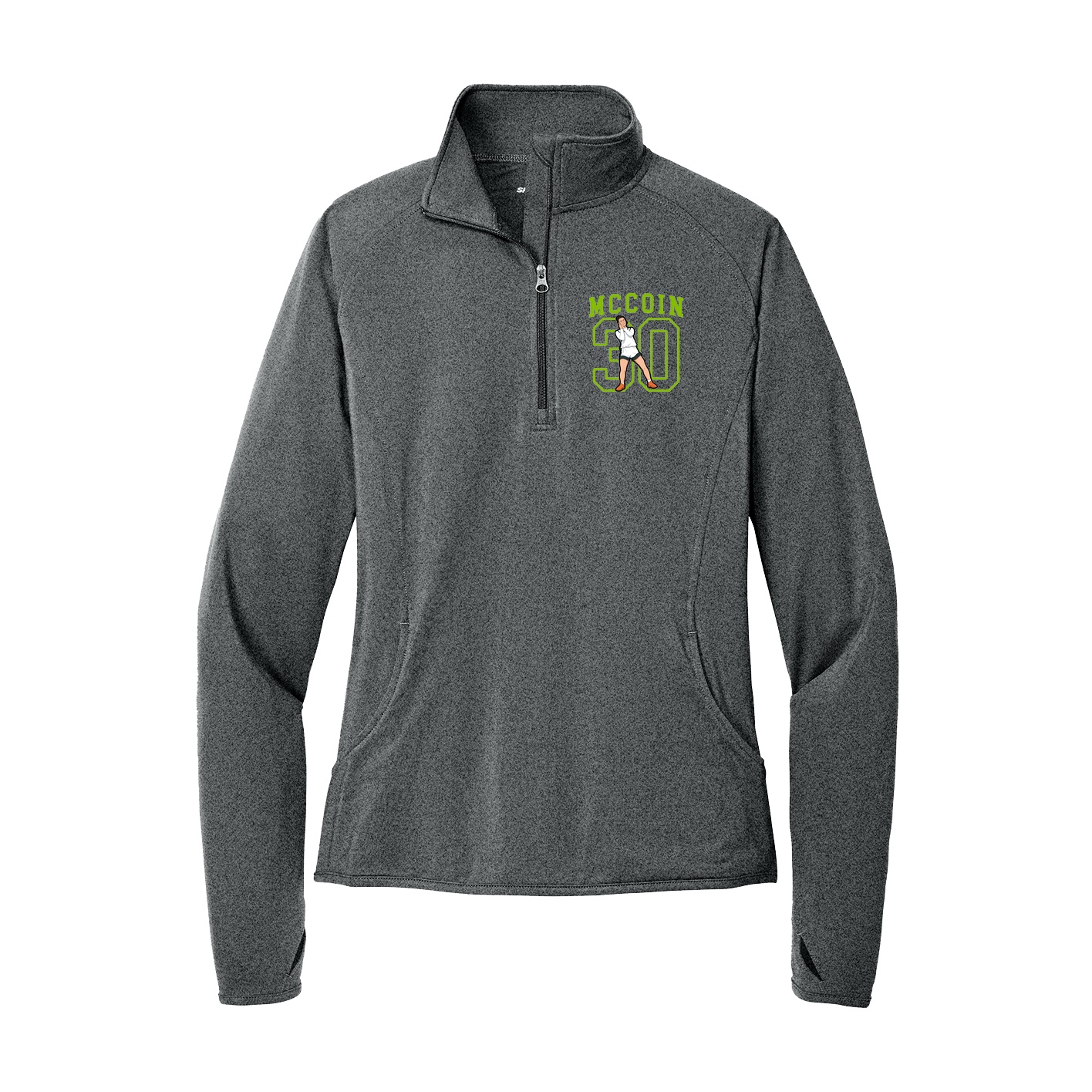 Women's Q-Zip Pullover — Shirsey in Grey