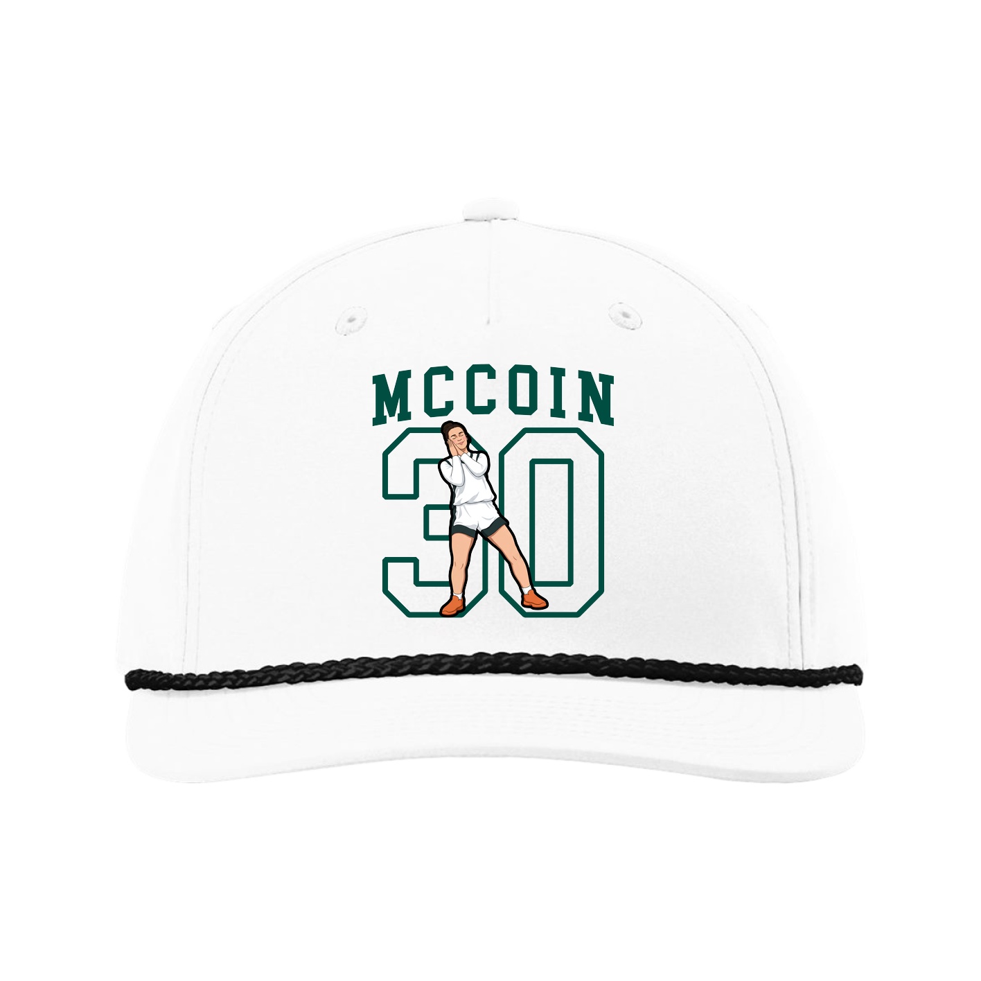 Five-Panel Classic Rope Cap — Shirsey in White