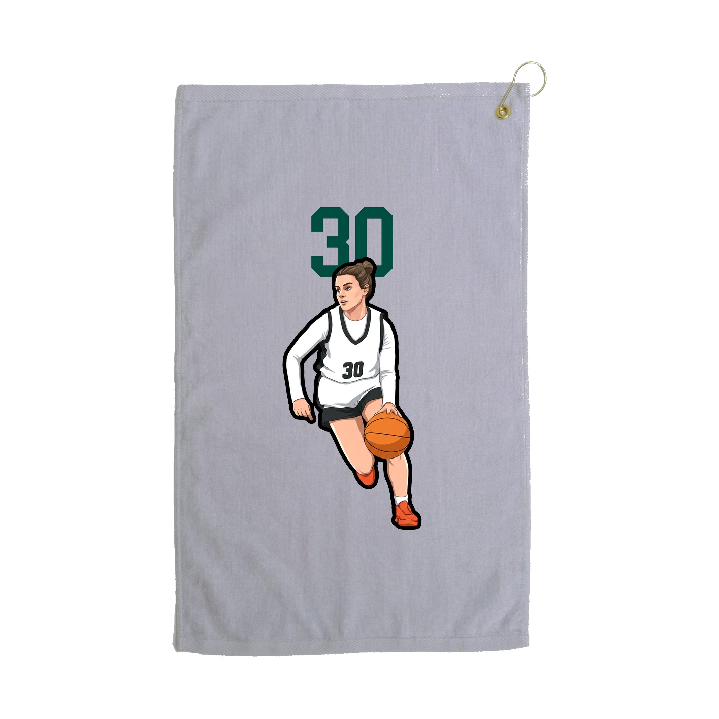 Golf Towel — Number Top in Grey