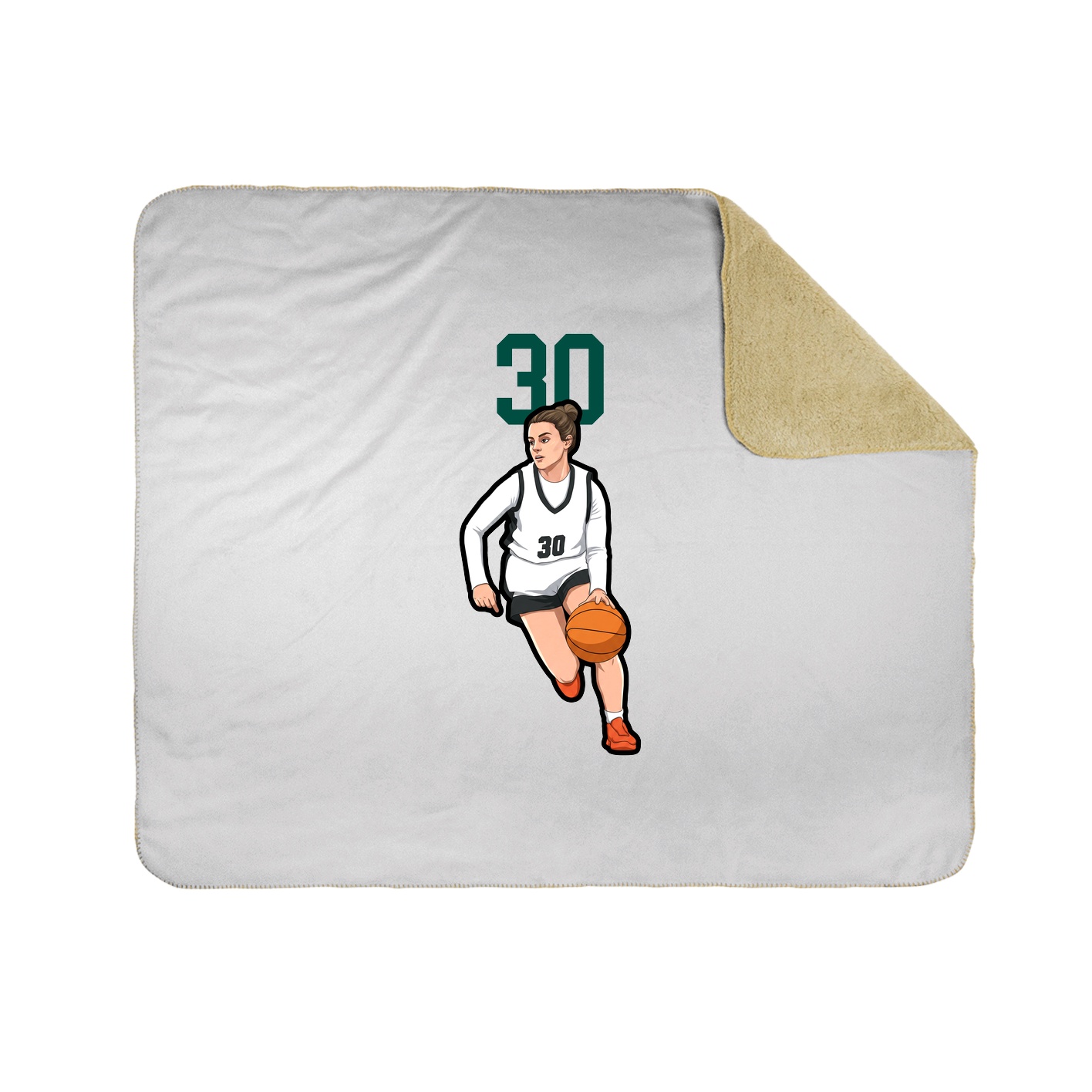 Throw Blanket — Number Top in White