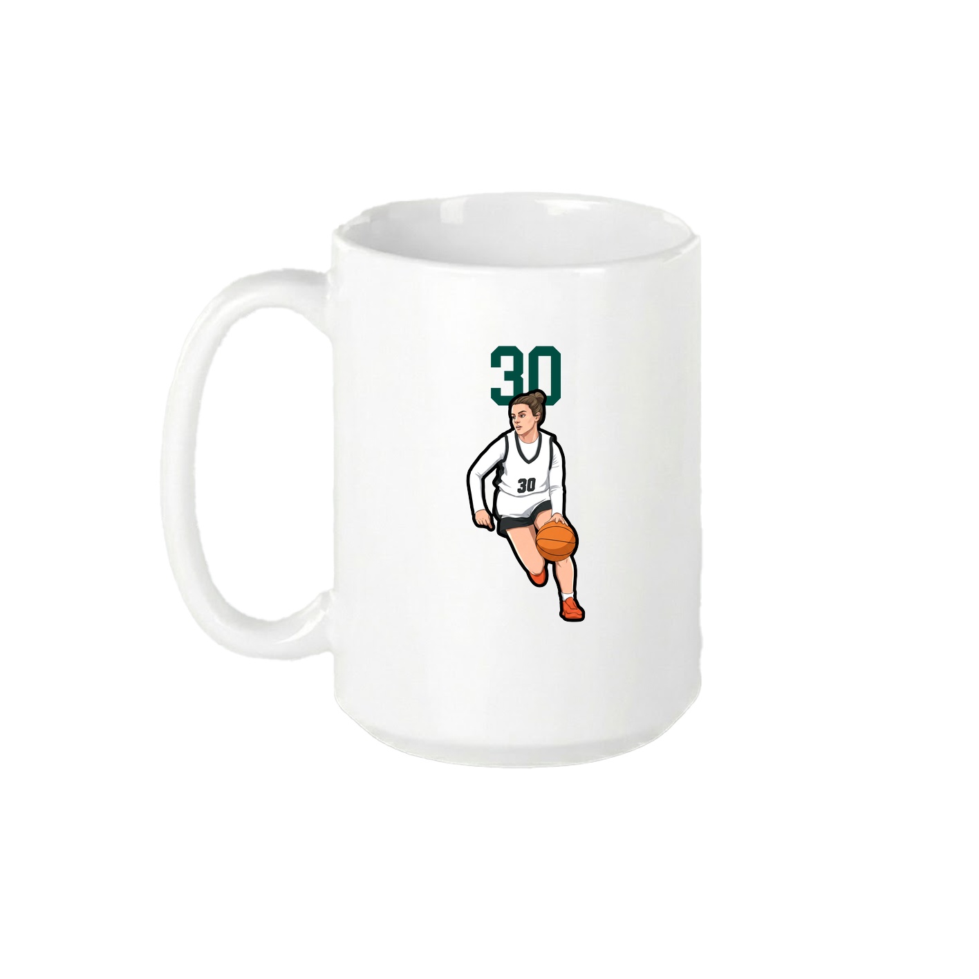 15oz Coffee Mug — Number Top in White
