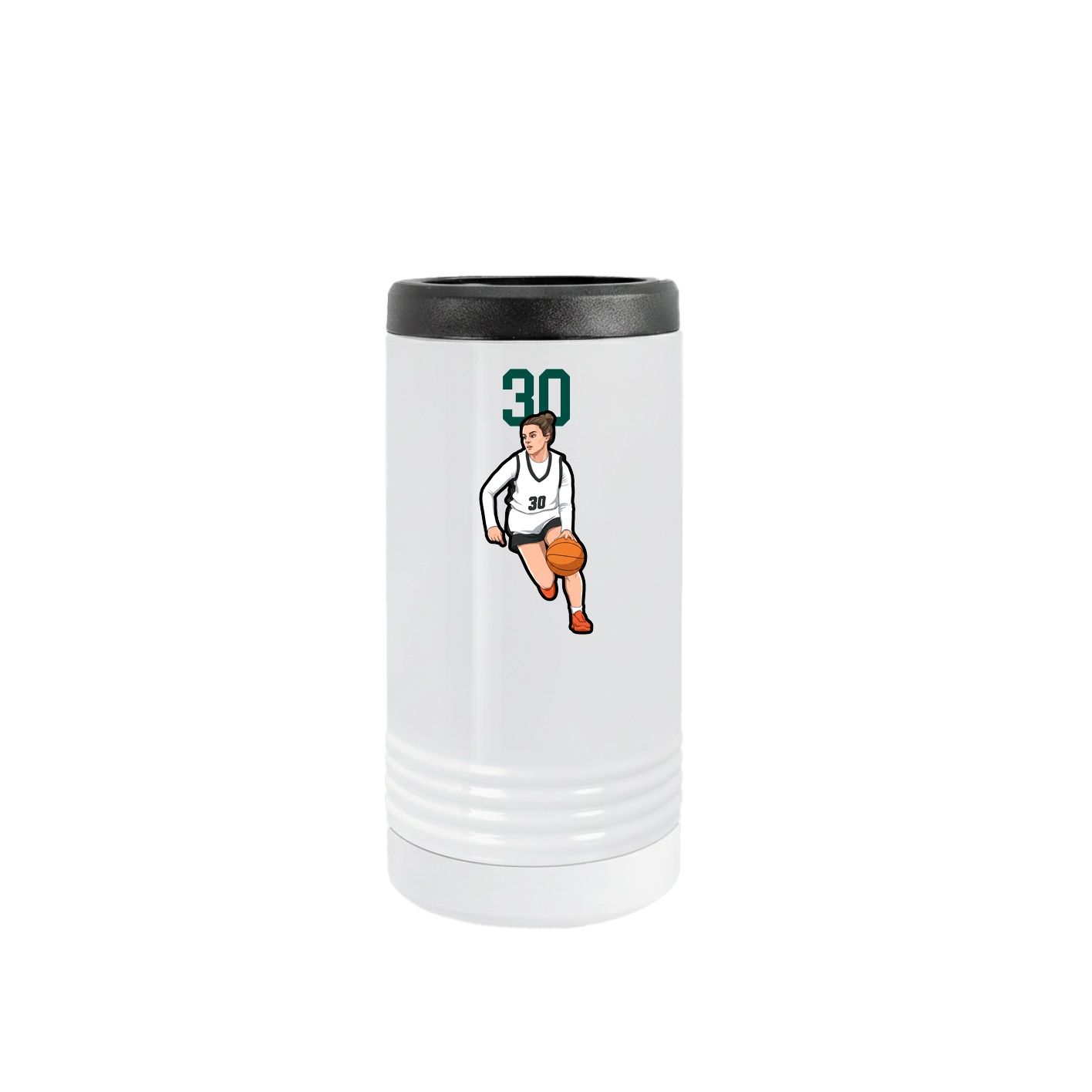 Slim Beverage Holder — Number Top in White