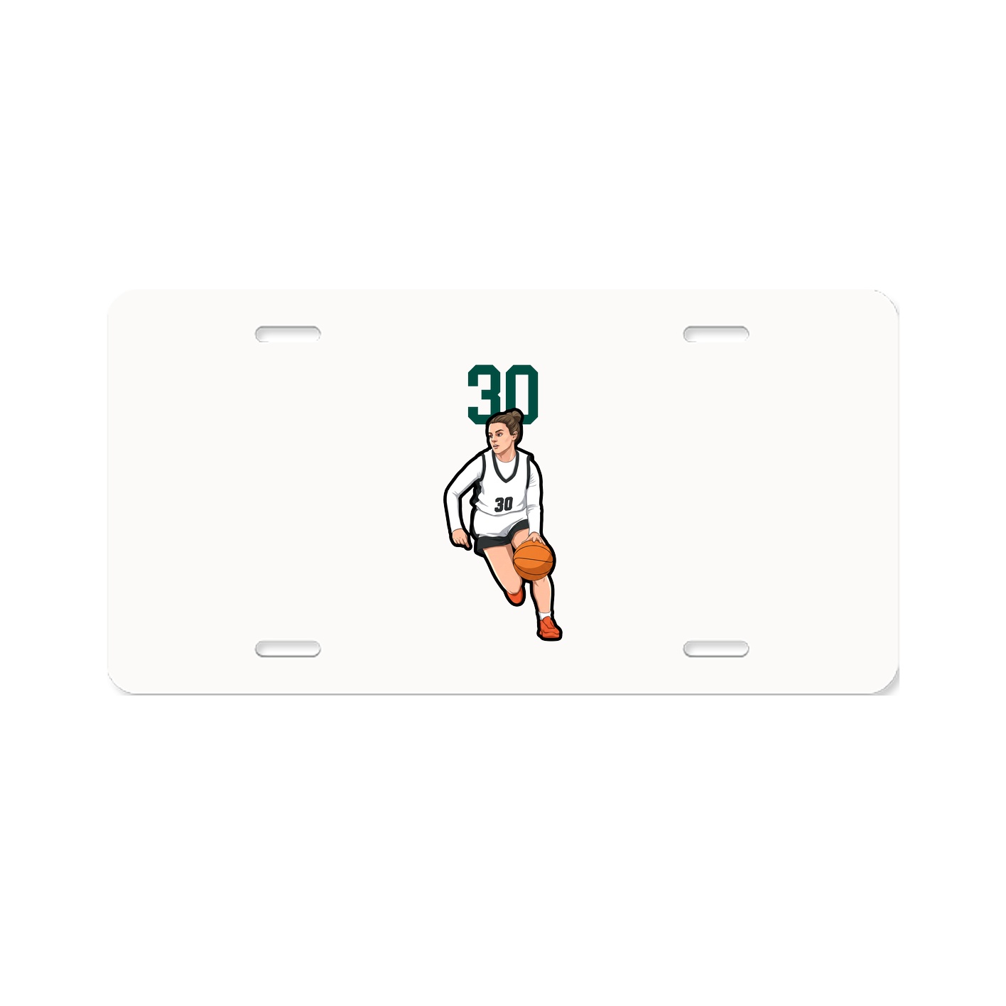 License Plate — Number Top in Classic
