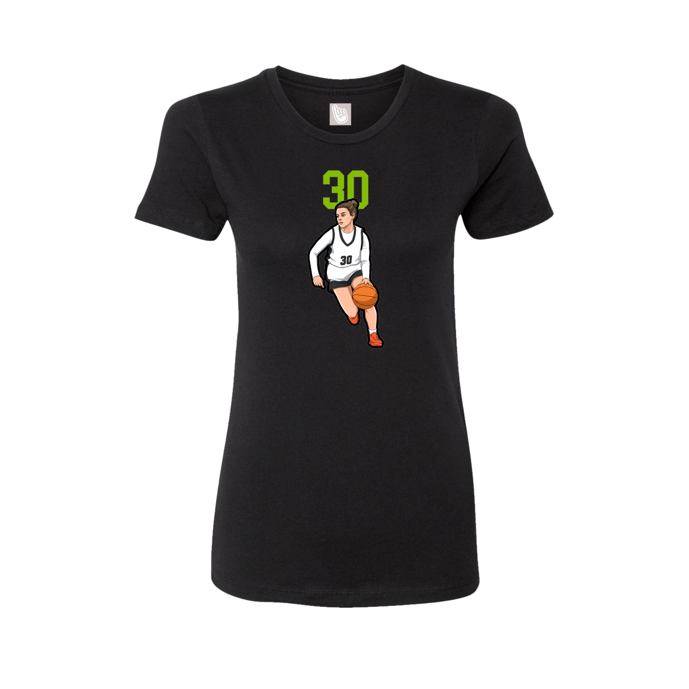 Womens Tee — Number Top in Black