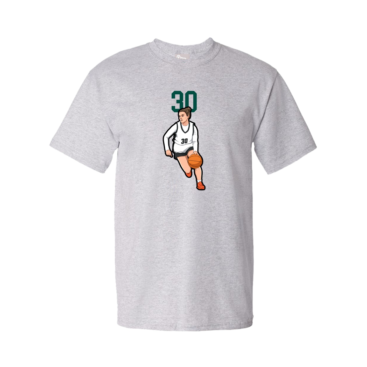 Youth Tee — Number Top in Grey