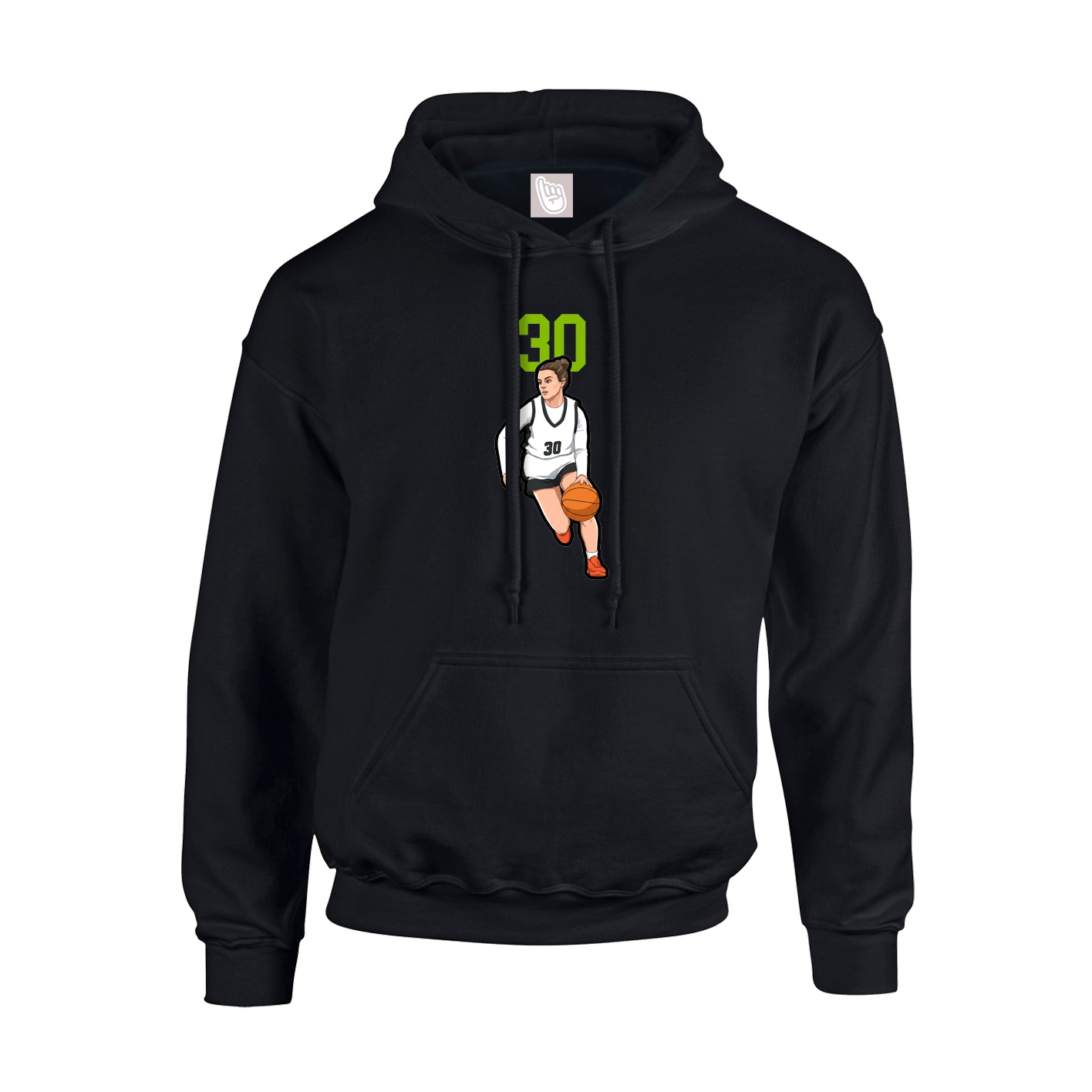 Hoodie — Number Top in Black