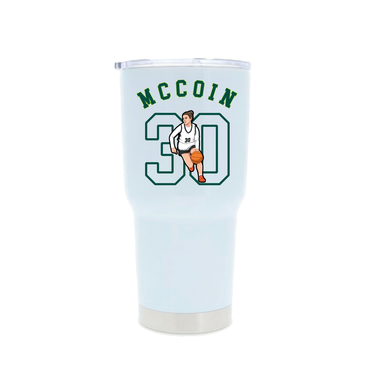 30oz Stainless Steel Tumbler — Shirsey Arch in White