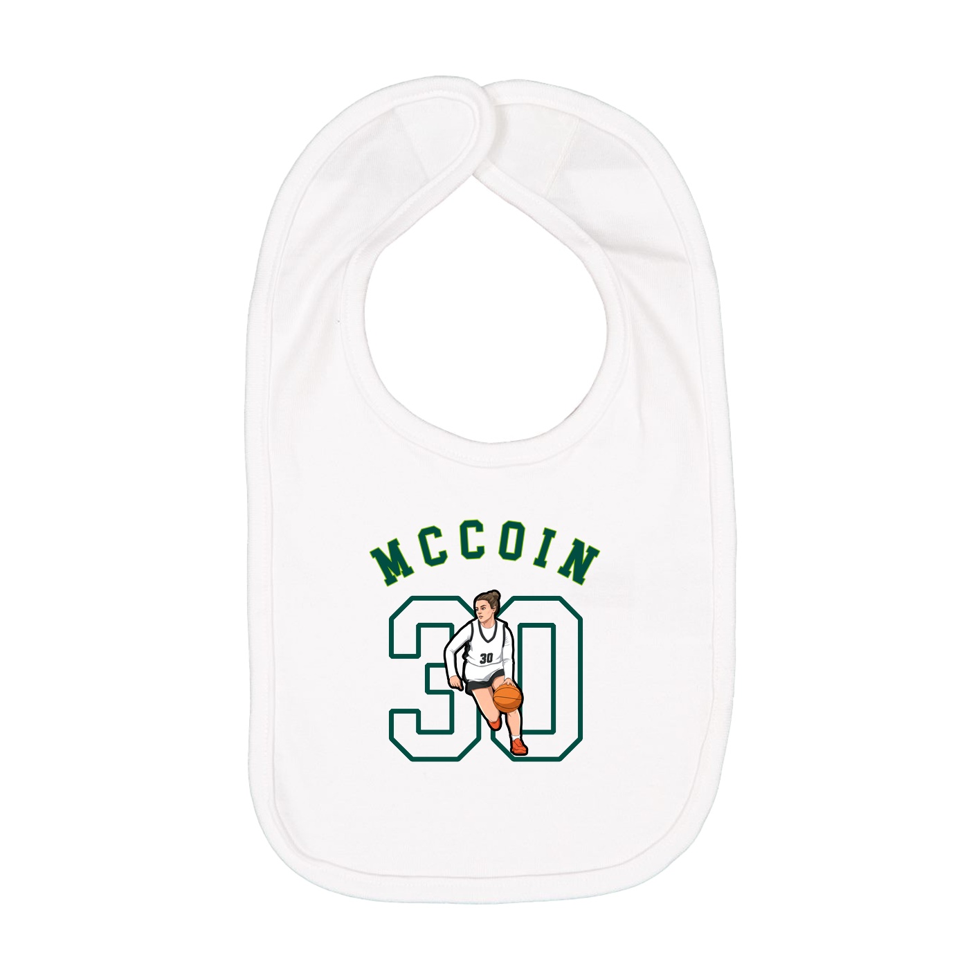Infant Bib — Shirsey Arch in White