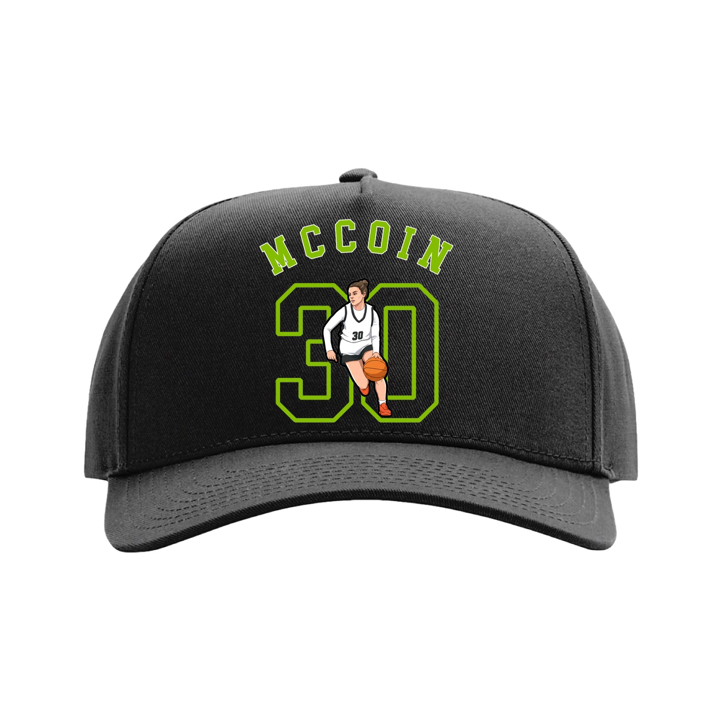 Full Fabric Five-Panel Champ Cap — Shirsey Arch in Black