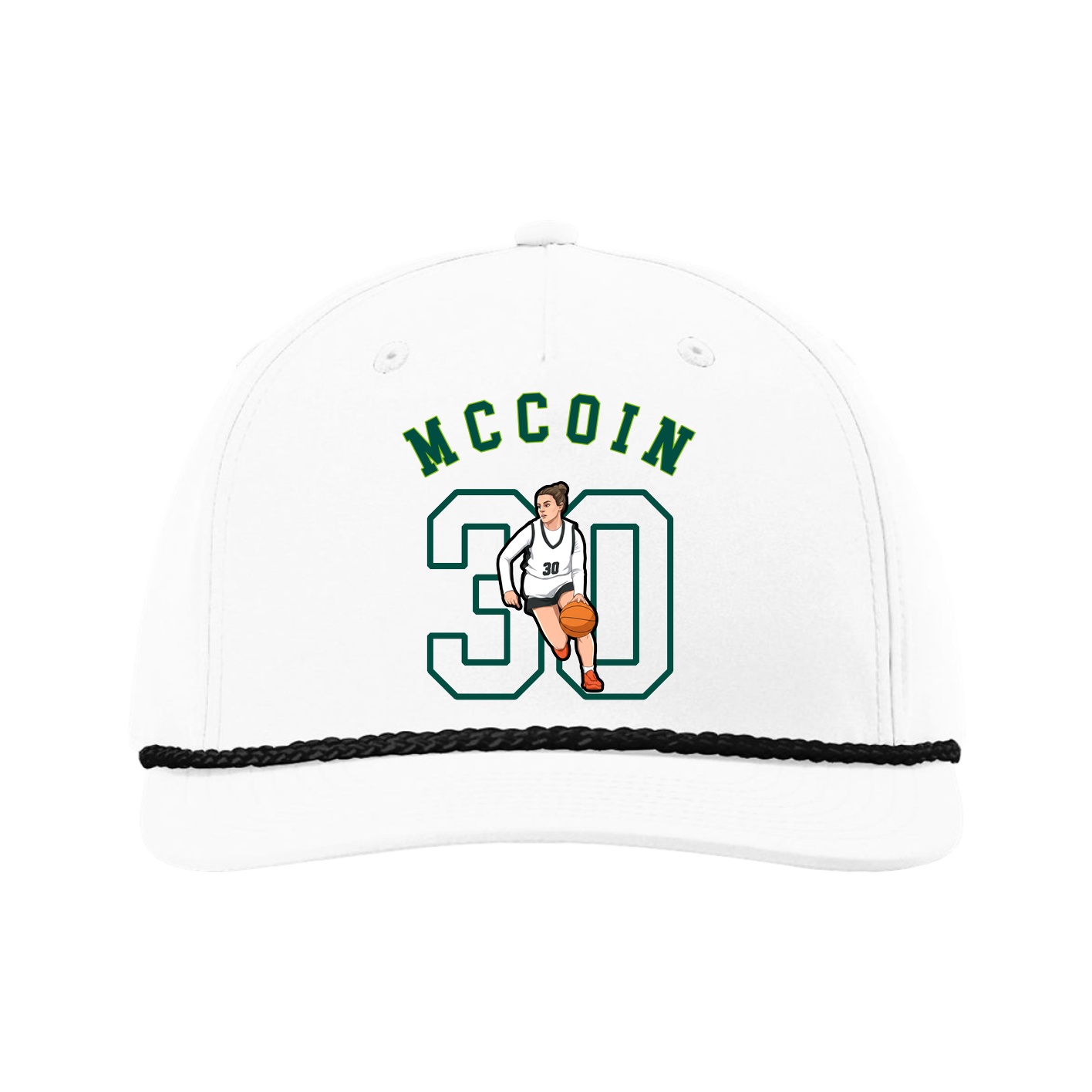 Five-Panel Classic Rope Cap — Shirsey Arch in White