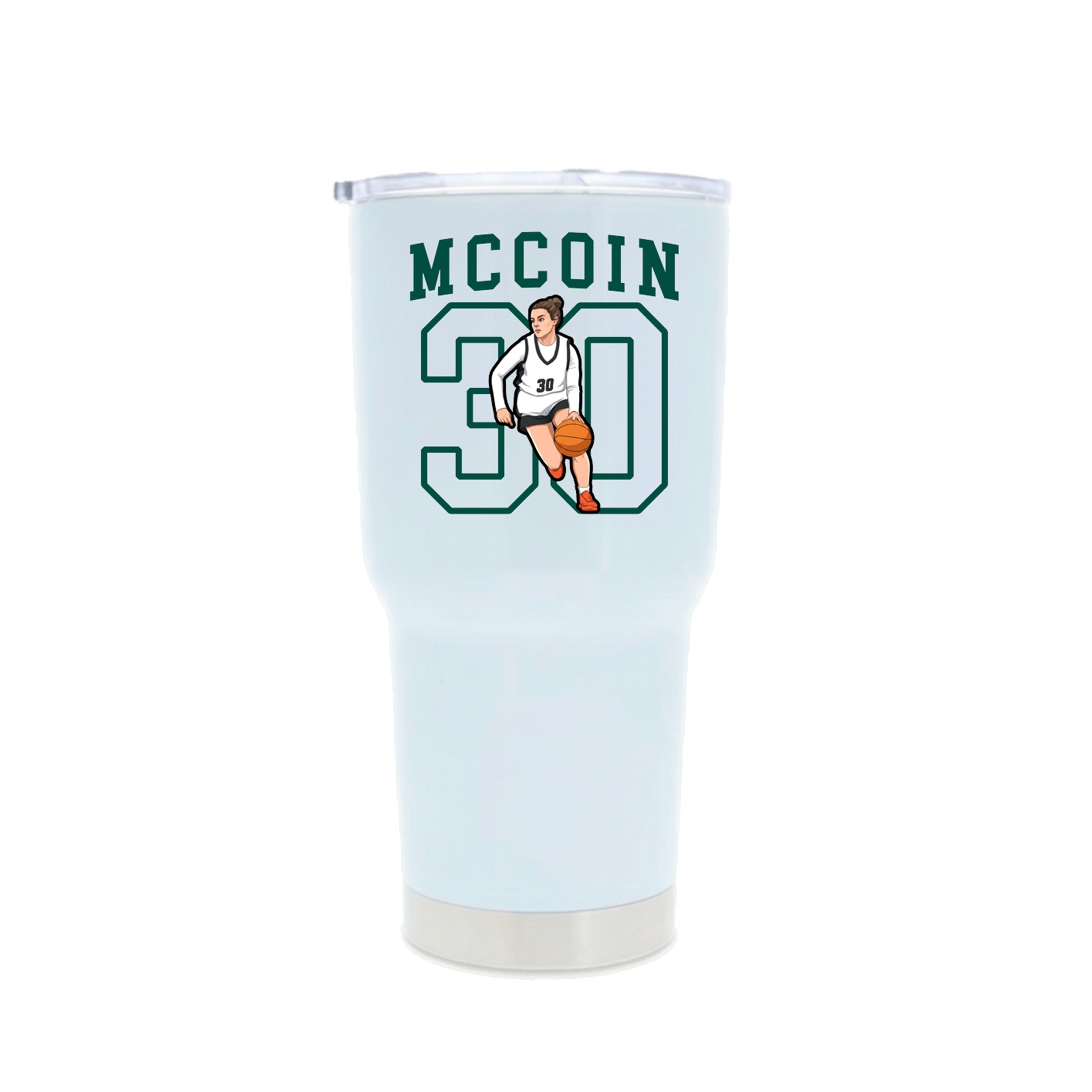 30oz Stainless Steel Tumbler — Shirsey in White