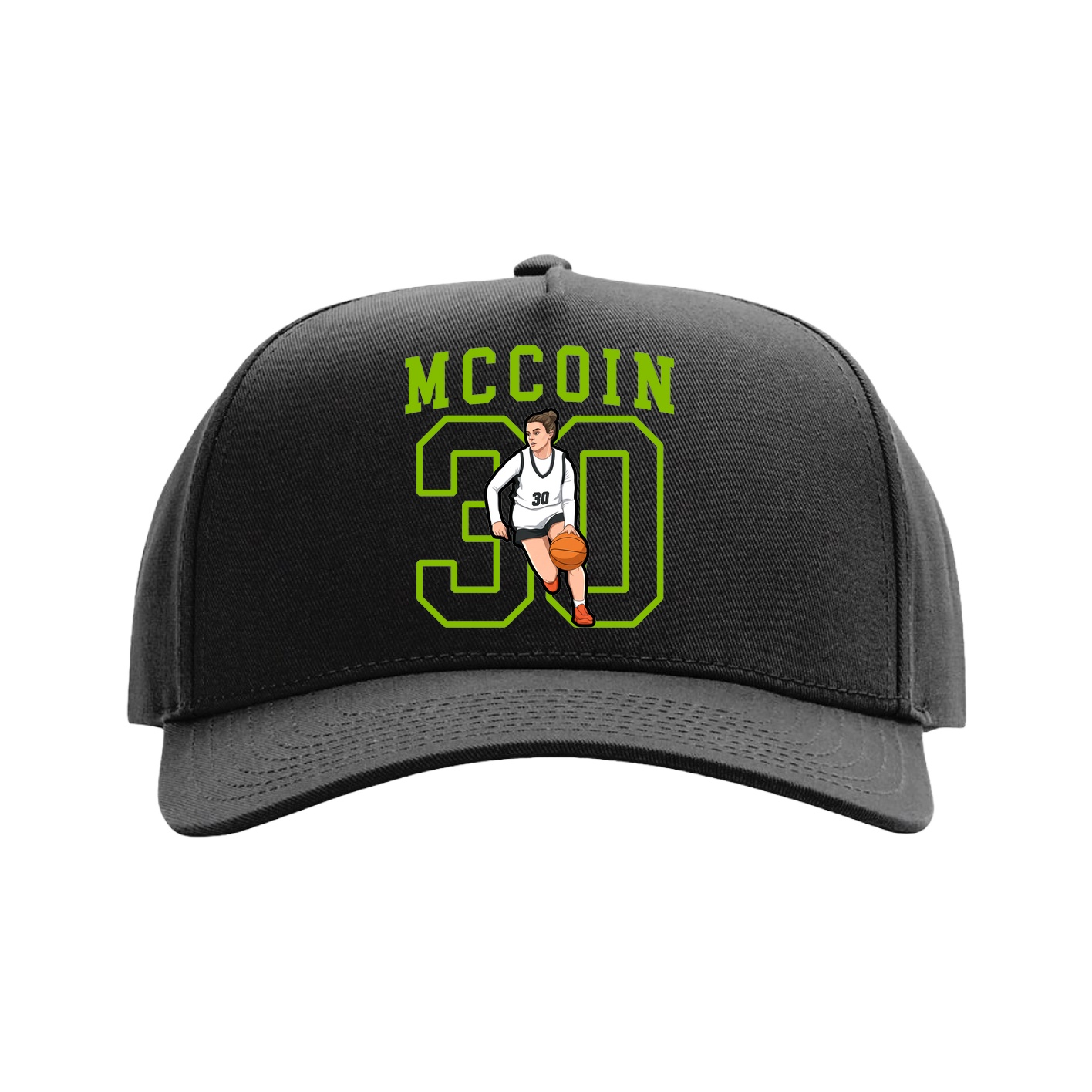 Full Fabric Five-Panel Champ Cap — Shirsey in Black