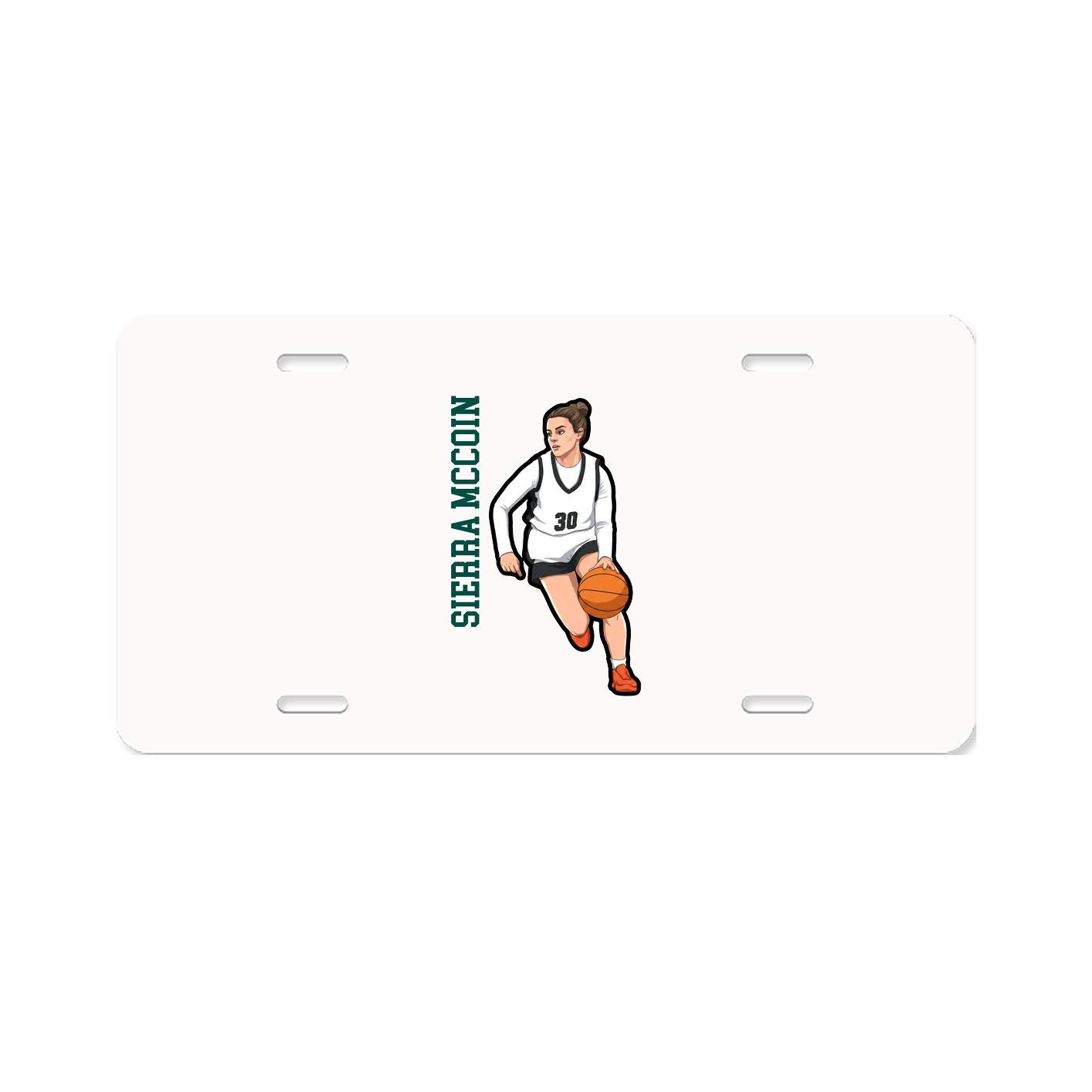 License Plate — Name Vertical in Classic