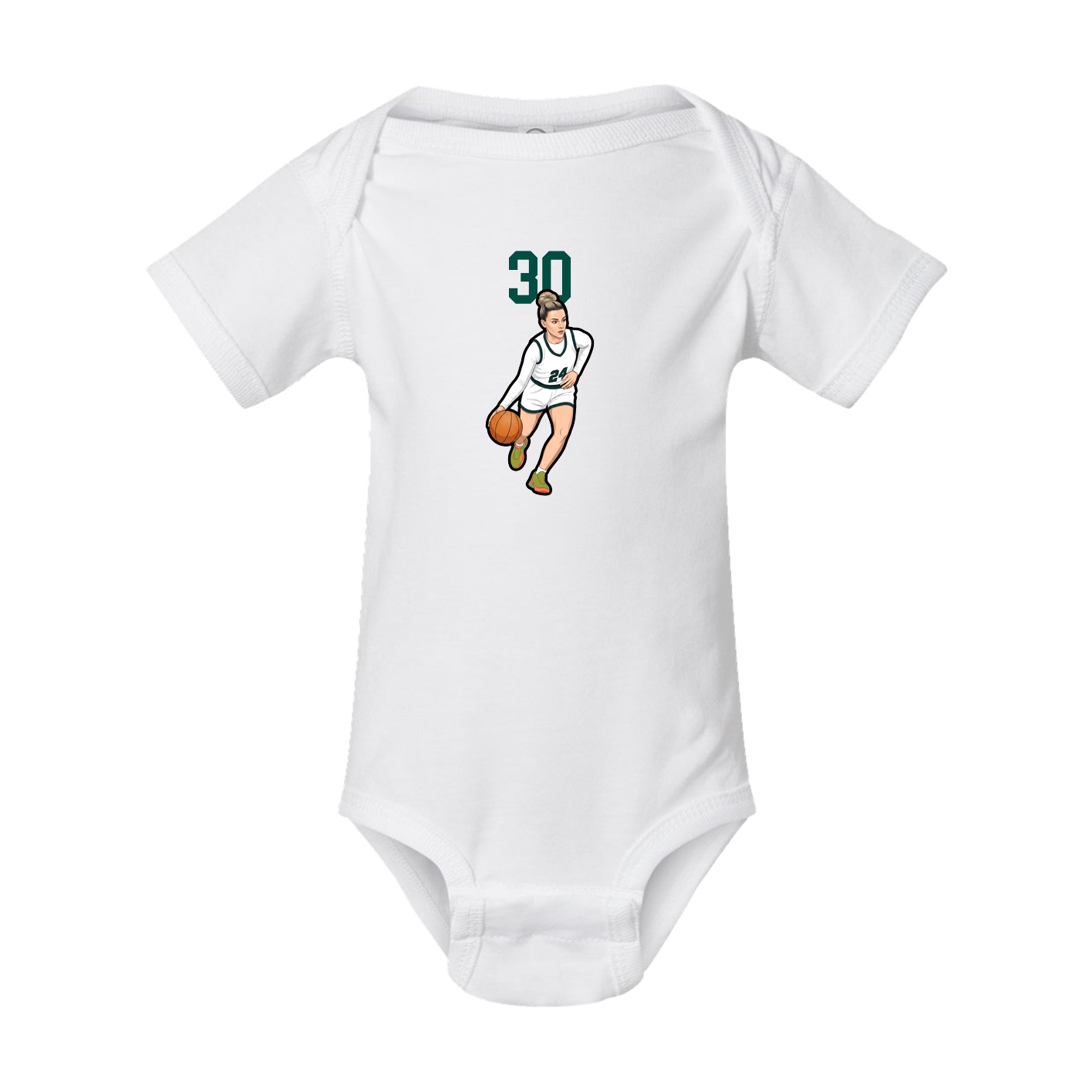 Baby Onesie — Number Top in White