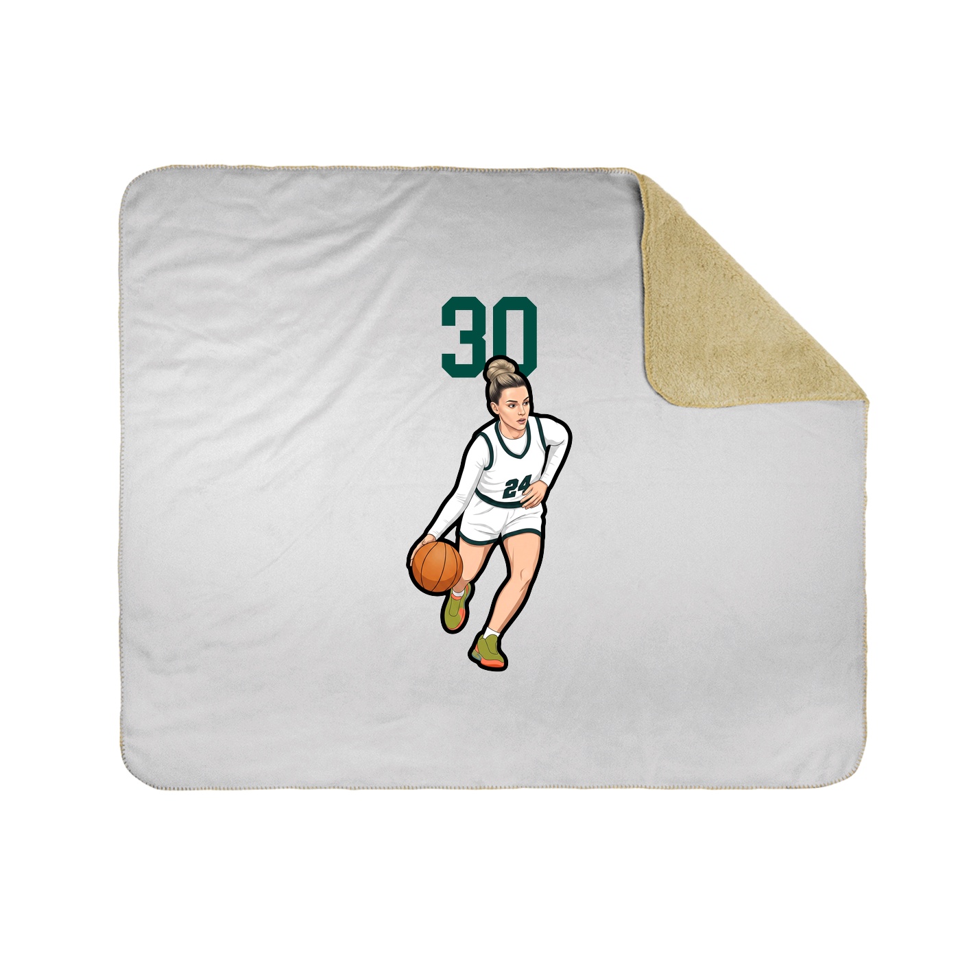Throw Blanket — Number Top in White