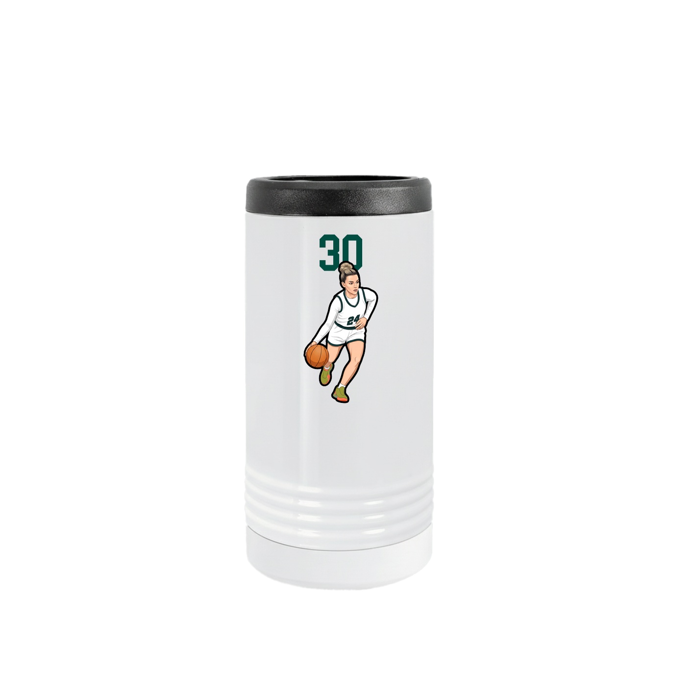 Slim Beverage Holder — Number Top in White