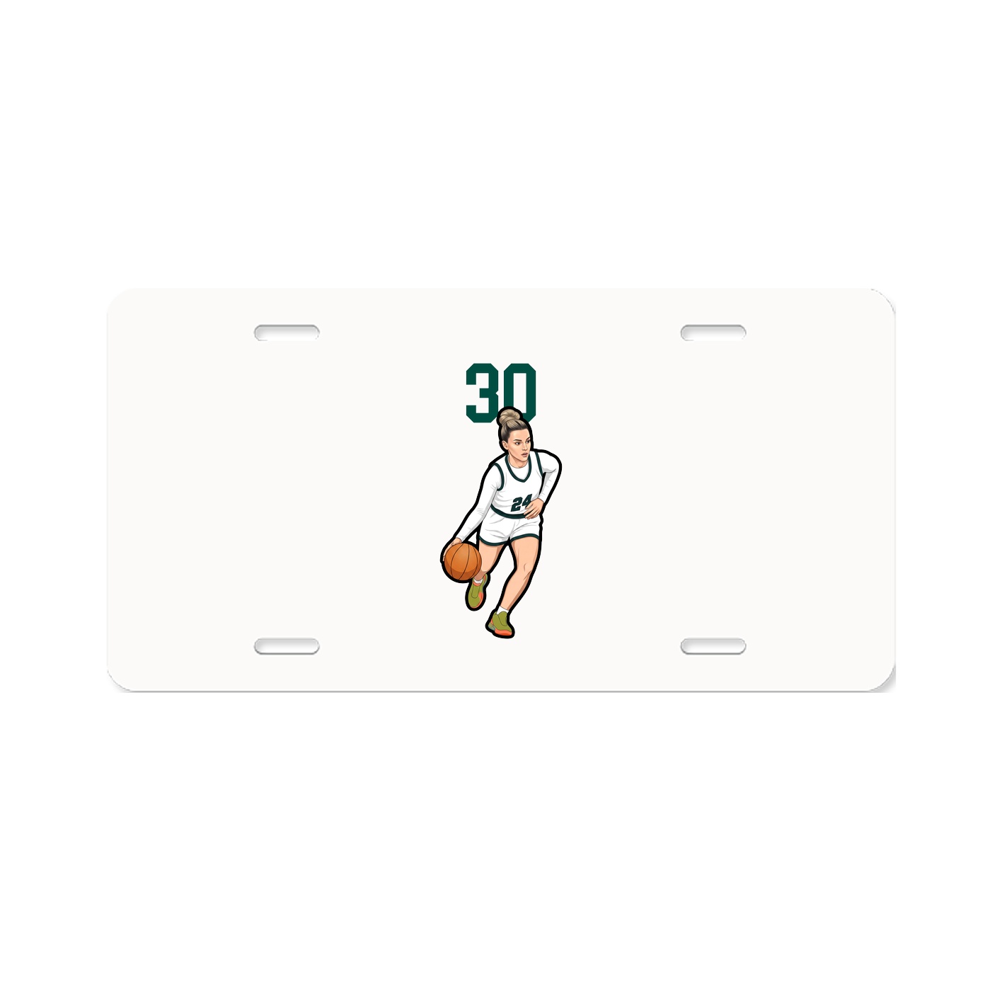 License Plate — Number Top in Classic