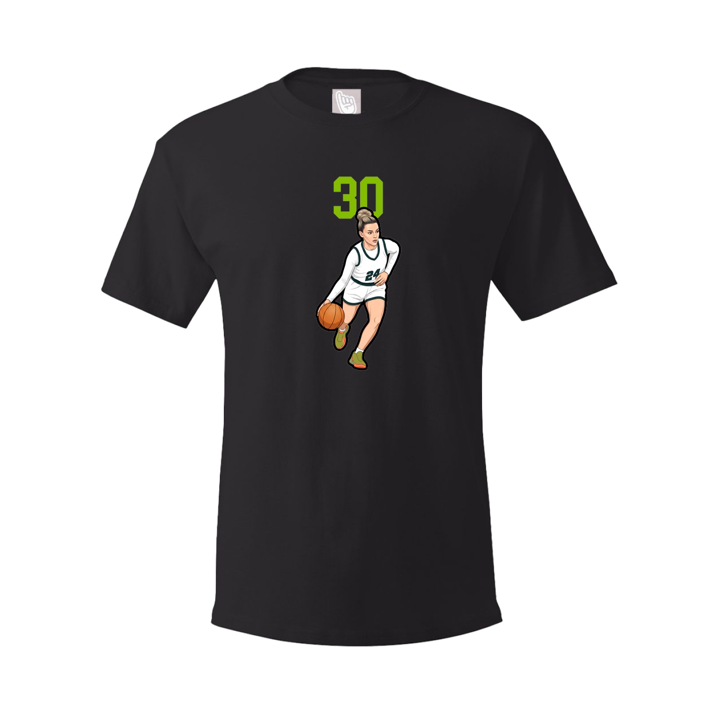 Youth Tee — Number Top in Black