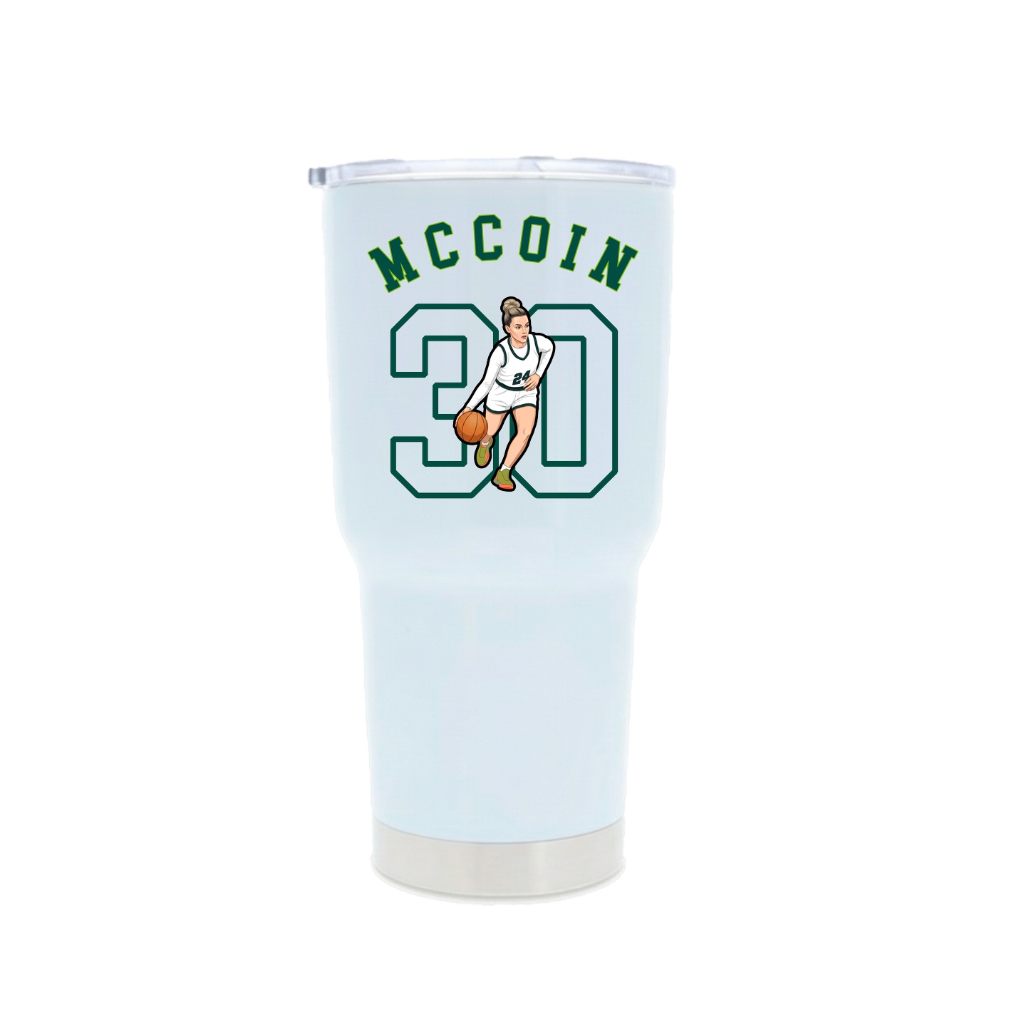 30oz Stainless Steel Tumbler — Shirsey Arch in White