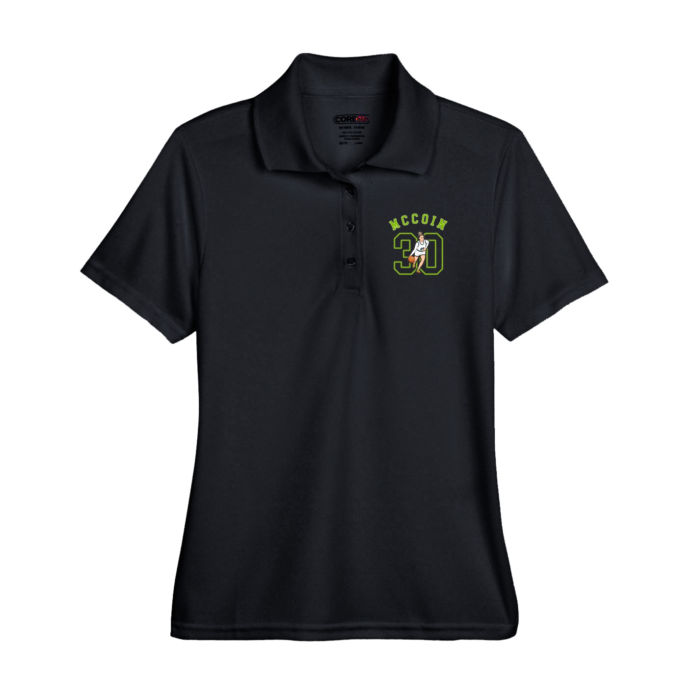 Performance Polo — Shirsey Arch in Black