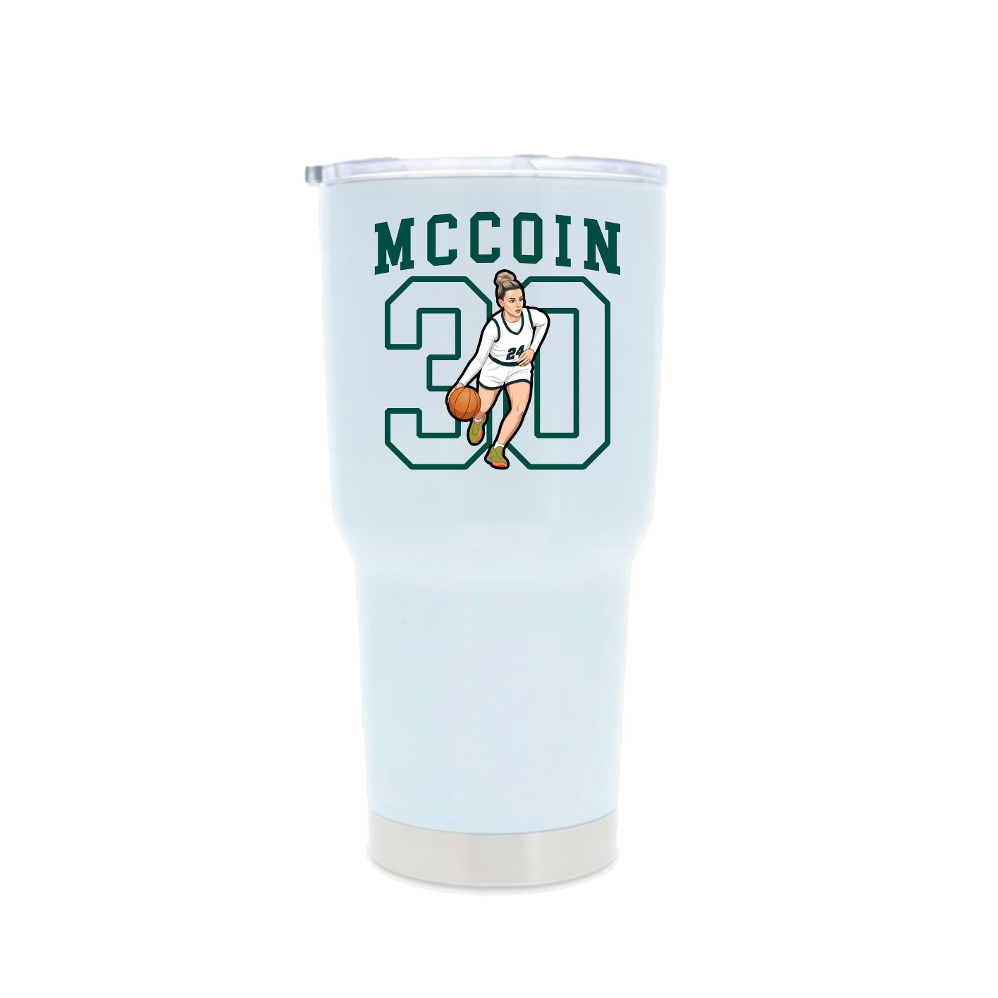 30oz Stainless Steel Tumbler — Shirsey in White