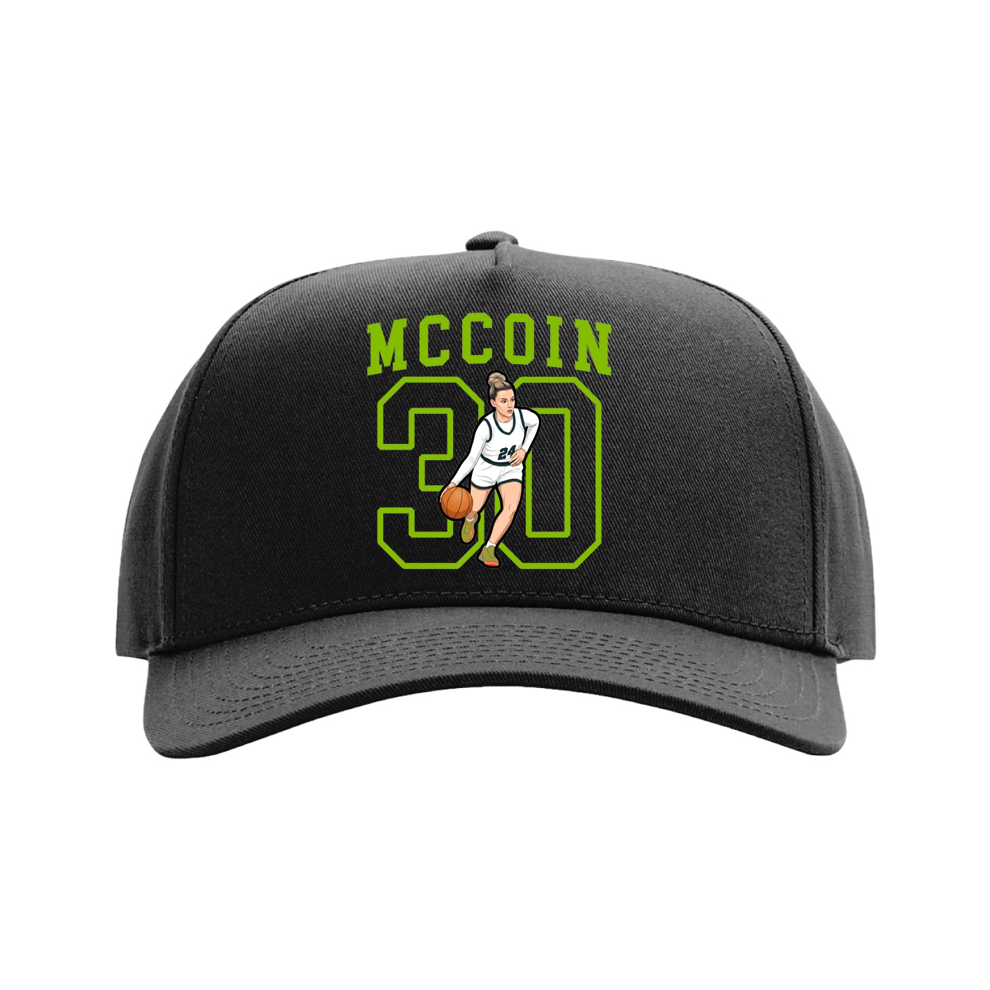 Full Fabric Five-Panel Champ Cap — Shirsey in Black