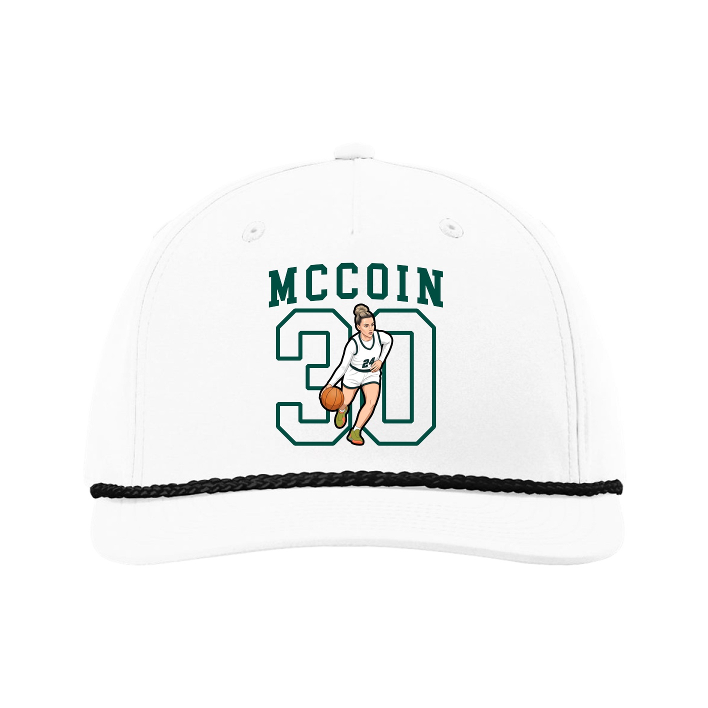Five-Panel Classic Rope Cap — Shirsey in White