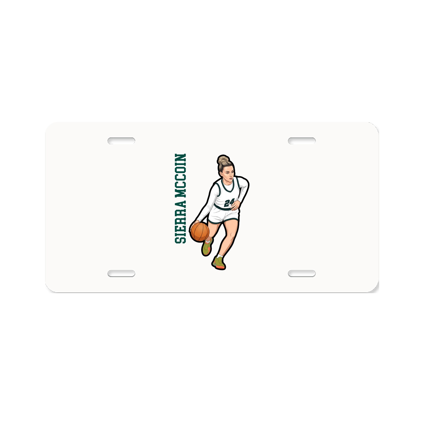 License Plate — Name Vertical in Classic