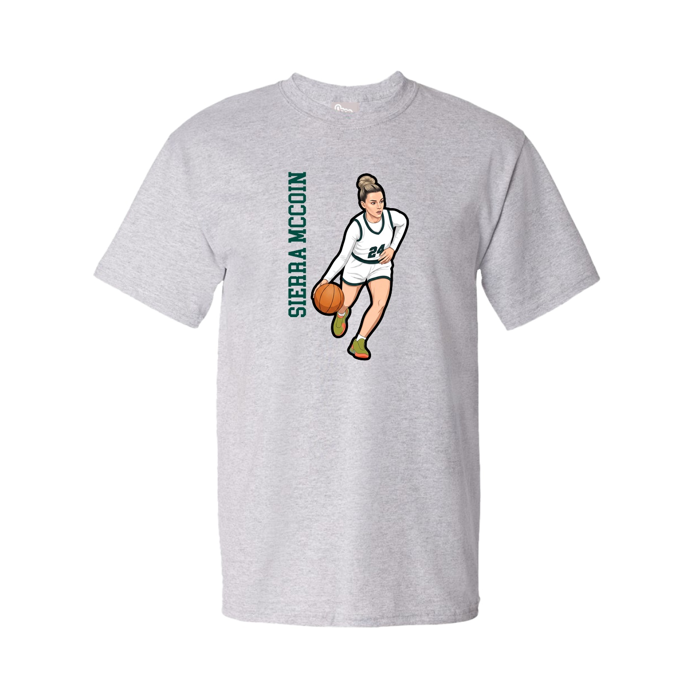 Tee — Name Vertical in Grey