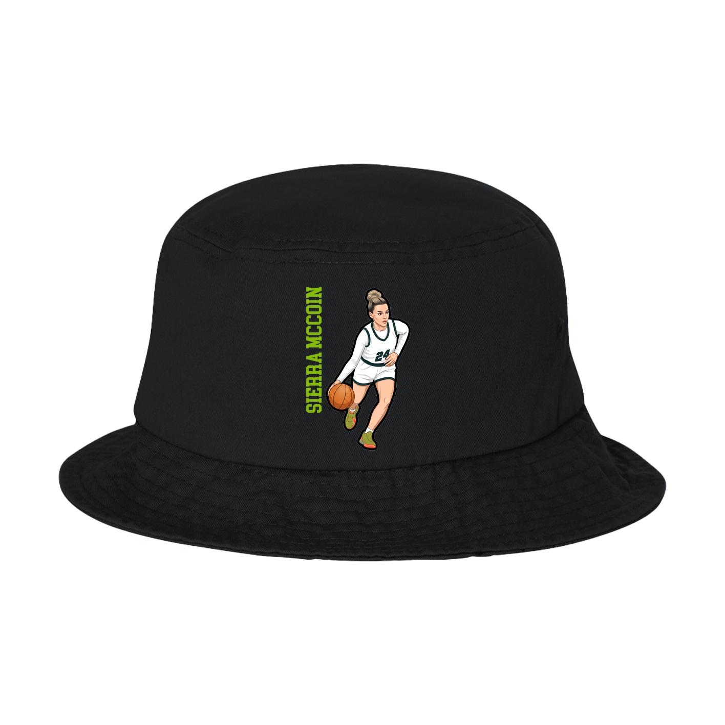 Bucket Cap — Name Vertical in Black