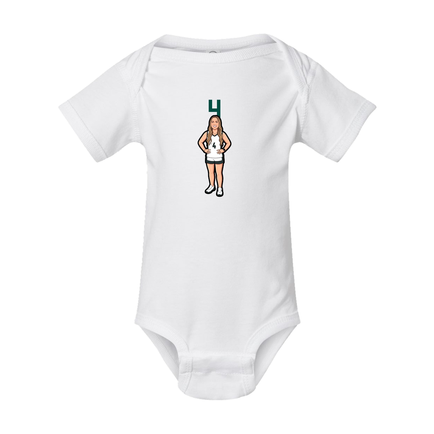 Baby Onesie — Number Top in White